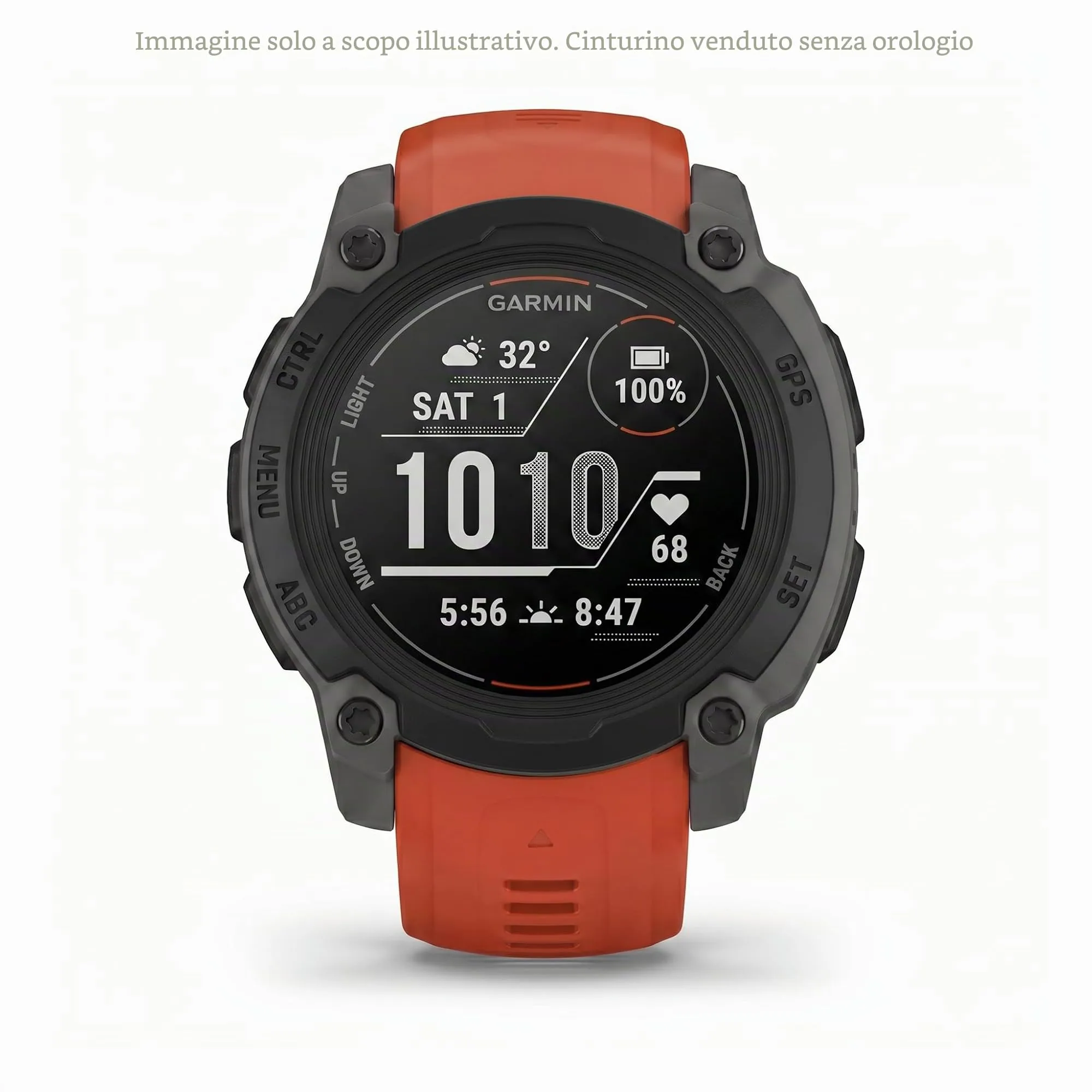 Garmin Cinturino Originale fēnix 5S, 6S, 7S o Instinct 2S, 20mm, QuickFit, Silicone, Flame Red - immagine 4