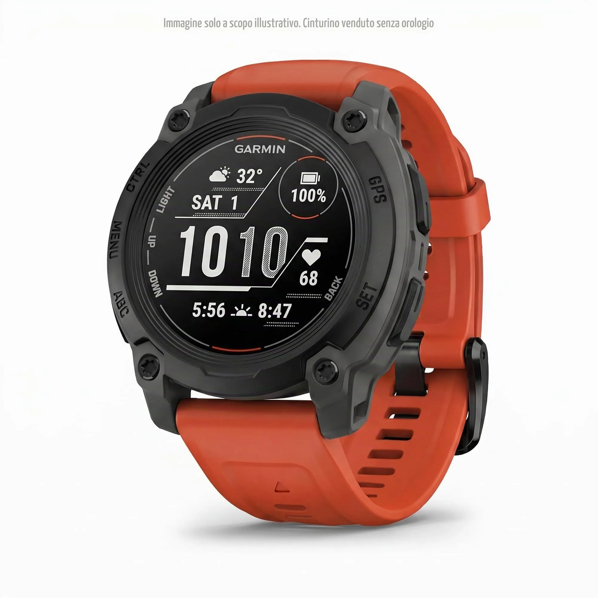 Garmin Cinturino Originale fēnix 5S, 6S, 7S o Instinct 2S, 20mm, QuickFit, Silicone, Flame Red - immagine 7