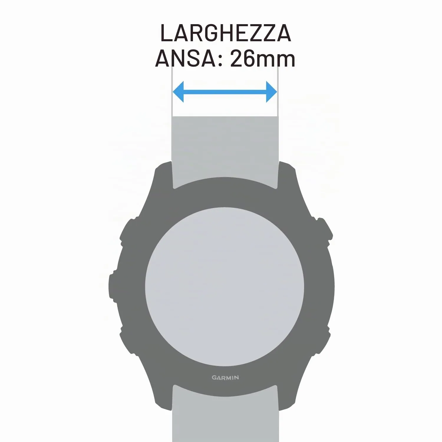 Cinturino Originale Garmin per epix 2 Pro, 26mm, QuickFit, Silicone, Black - immagine 3