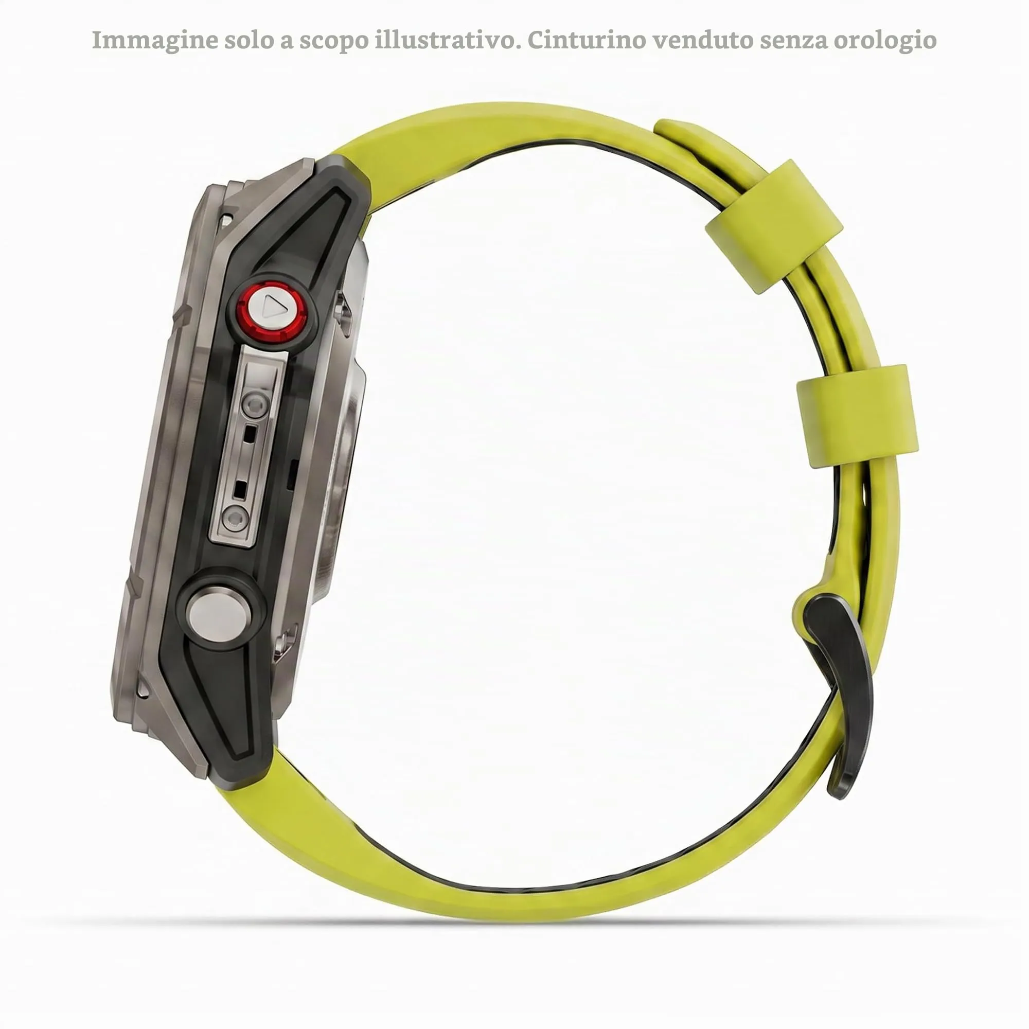 Cinturino Originale Garmin per epix 2 Pro, 26mm, QuickFit, Silicone, Electric Lime/Graphite - immagine 5