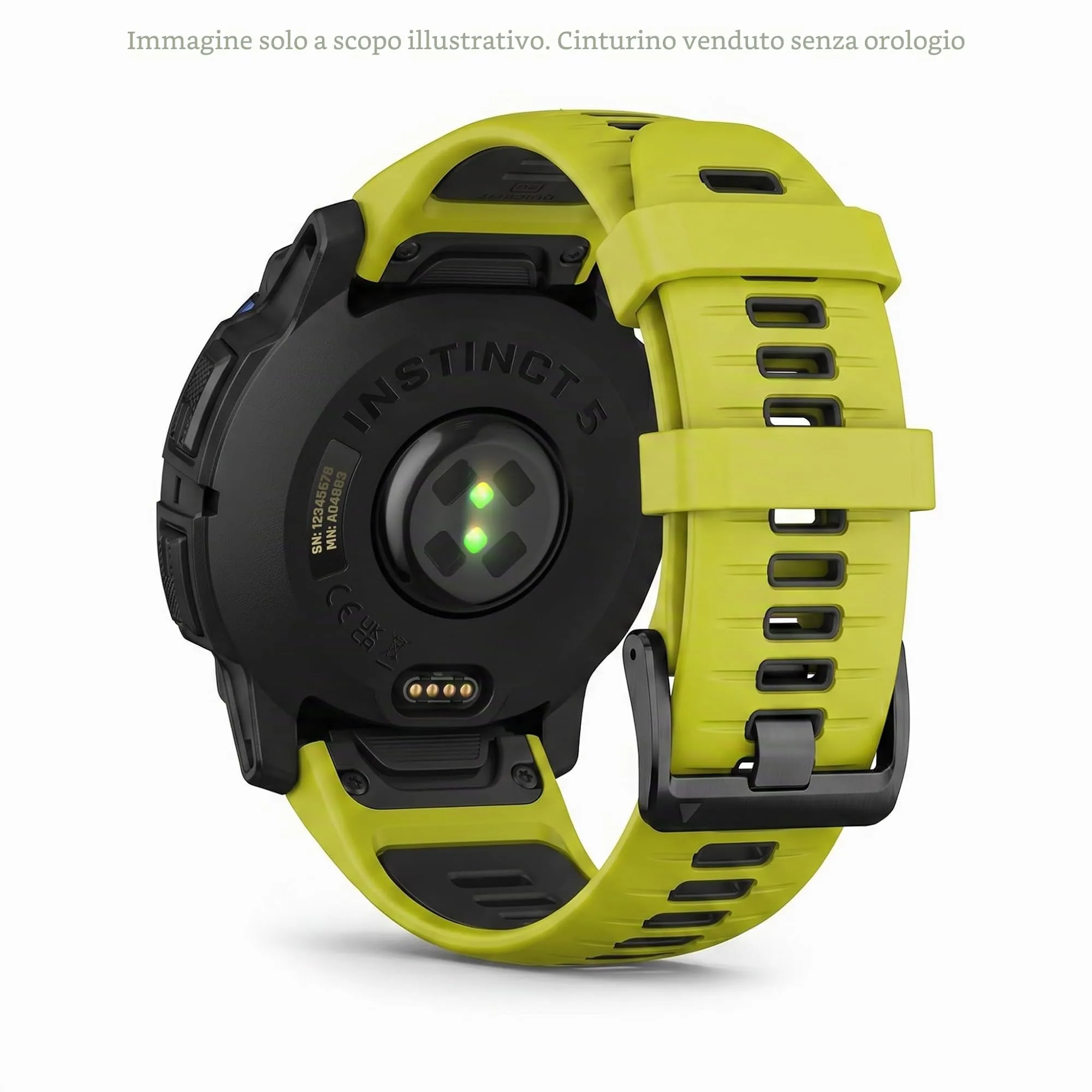 Cinturino Originale Garmin per epix 2 Pro, 26mm, QuickFit, Silicone, Electric Lime/Graphite - immagine 7
