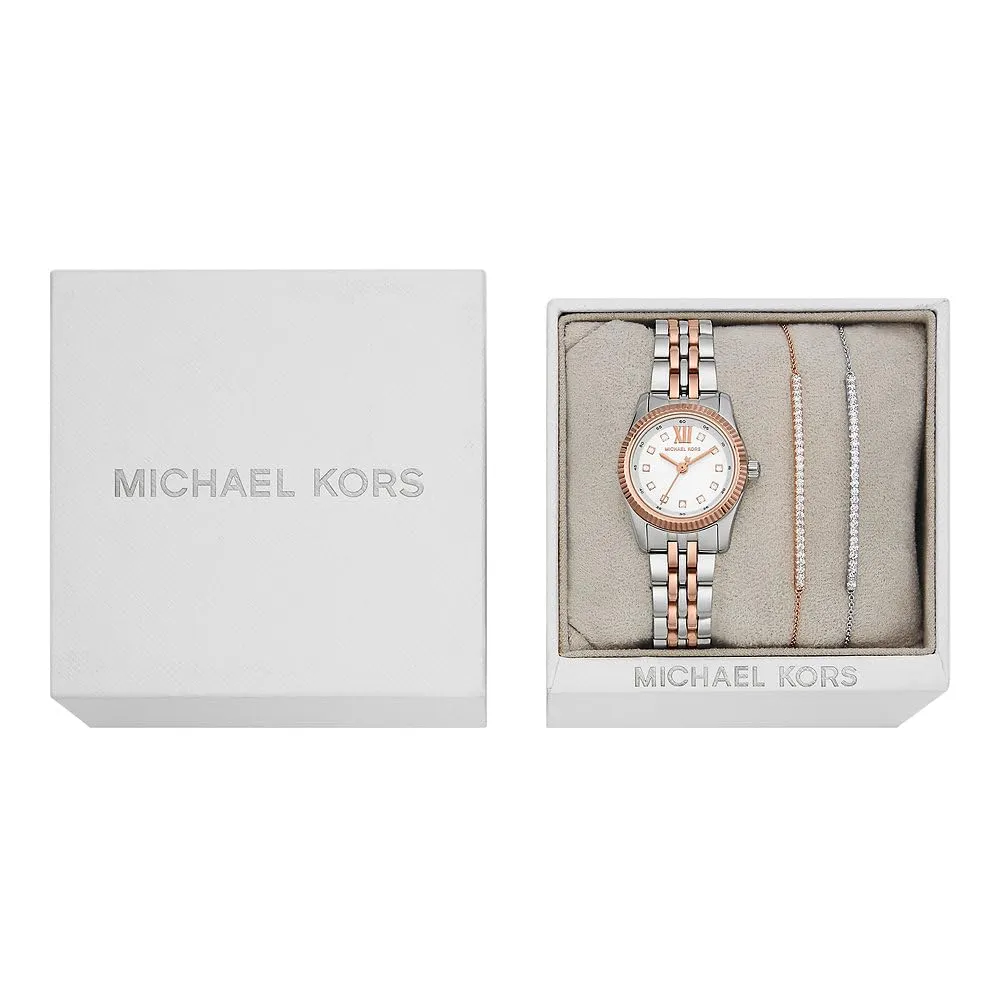 Michael Kors Orologio Lexington da donna, movimento al quarzo a tre lancette da 26 mm con cinturino in acciaio inossidabile - immagine 5