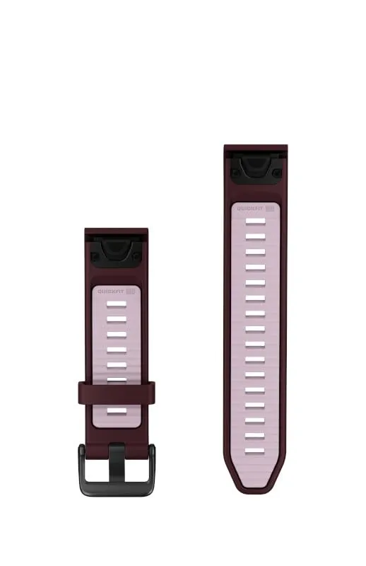 Garmin Cinturino 20mm, Quick Release, Silicone, Dark Cherry/Dusty Rose - immagine 2