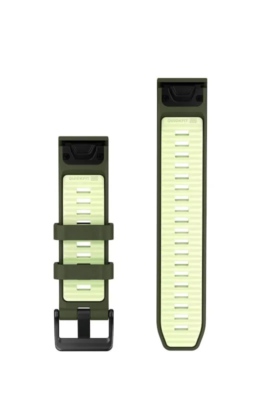 Garmin Cinturino 22mm, Quick Release, Silicone, Olive/Citron - immagine 2