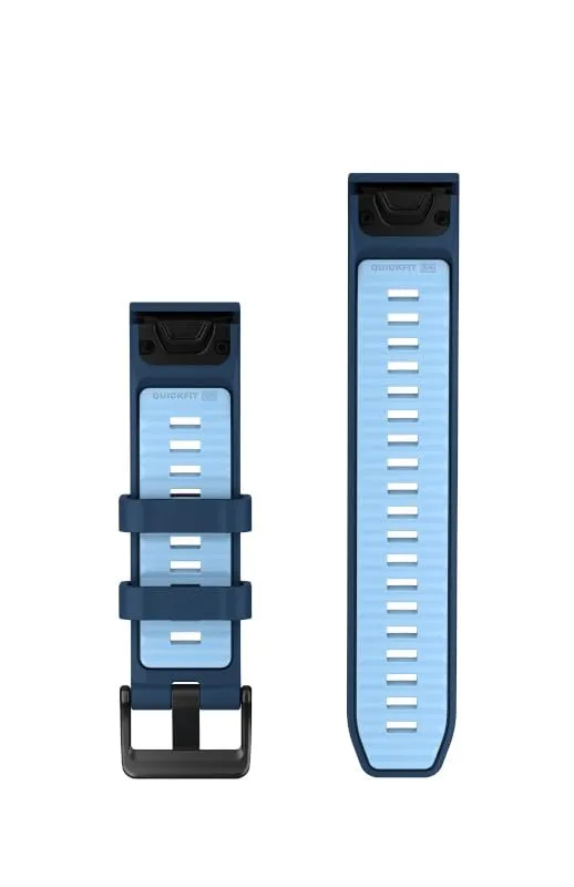 Garmin Cinturino 22mm, Quick Release, Silicone, Tidal Blue/Ice Blue - immagine 2