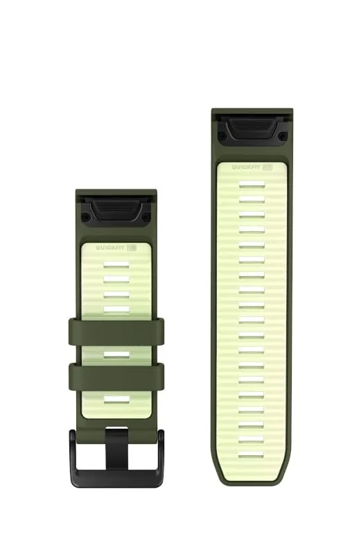Garmin Cinturino 26mm, Quick Release, Silicone, Olive/Citron - immagine 2