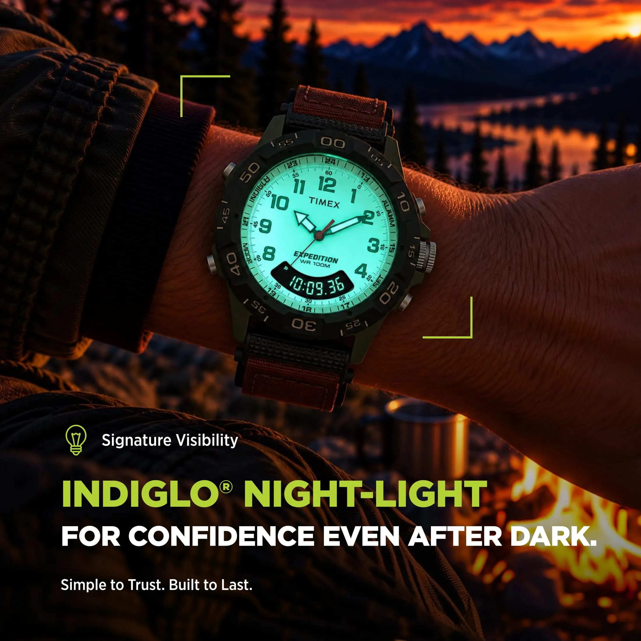 Timex Expedition T45181 - Orologio da uomo al quarzo con cinturino in nylon, 39 mm - immagine 4