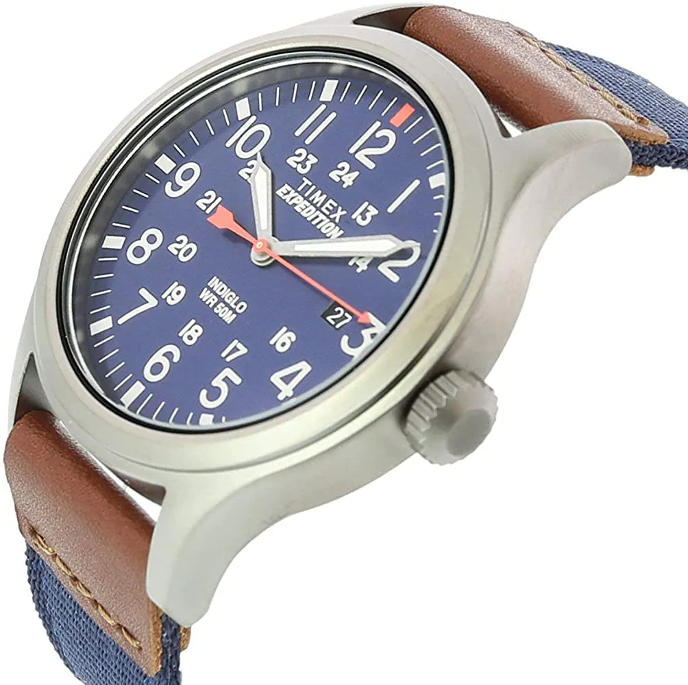 Timex Expedition Scout TW4B14100 - Orologio da uomo con cinturino in tessuto, 40 mm - immagine 4
