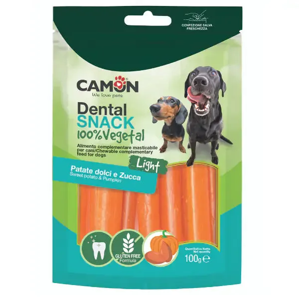 Camon Dental Snack Vegetali 100 gr Cannoli di patata dolce con zucca - Light - immagine 1