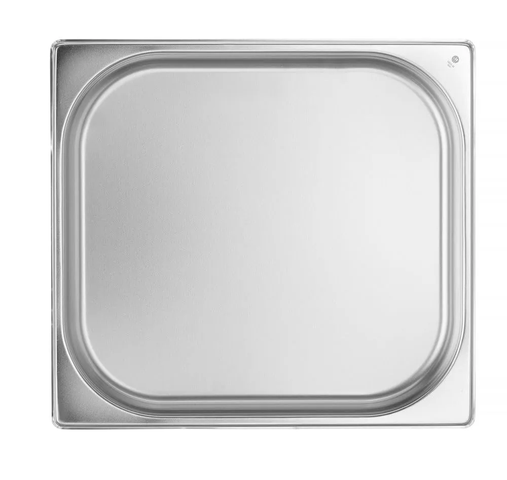 HENDI Contenitore Gastronorm GN 2/3, Budget Line, resistenza termica -40 °C a 250 °C, per forno e bagnomaria, 3L, 354x325x(H) 40mm, acciaio inox - immagine 2