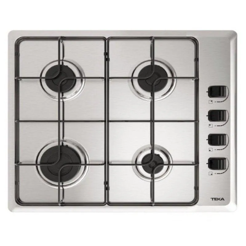 Piastra a gas Teka HLX 640 KL 4 fuochi acciaio inox 58 cm integrata - immagine 1