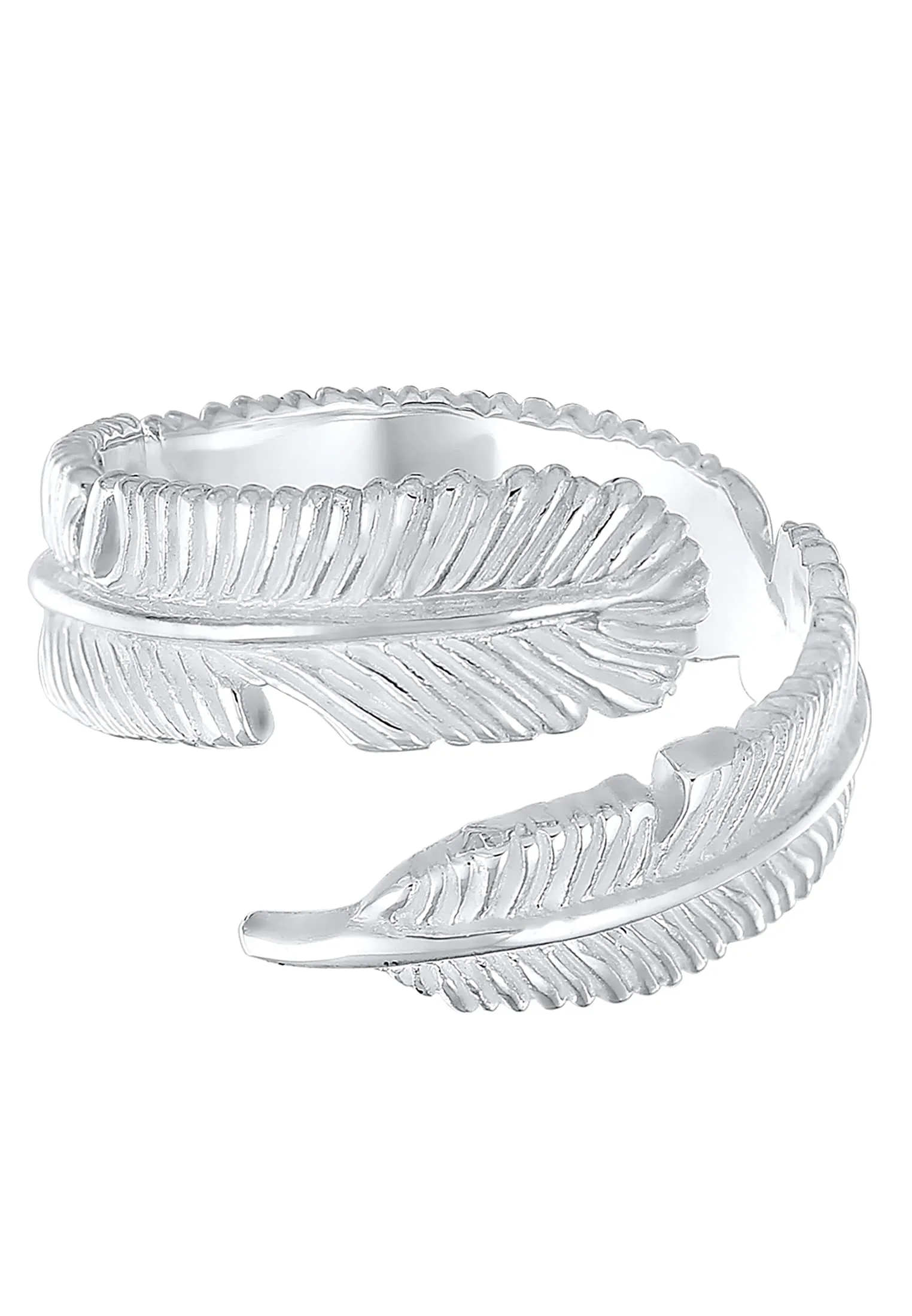 Anello Elli Donna Motivo Piume Tendenza in Argento Sterling 925 - immagine 2