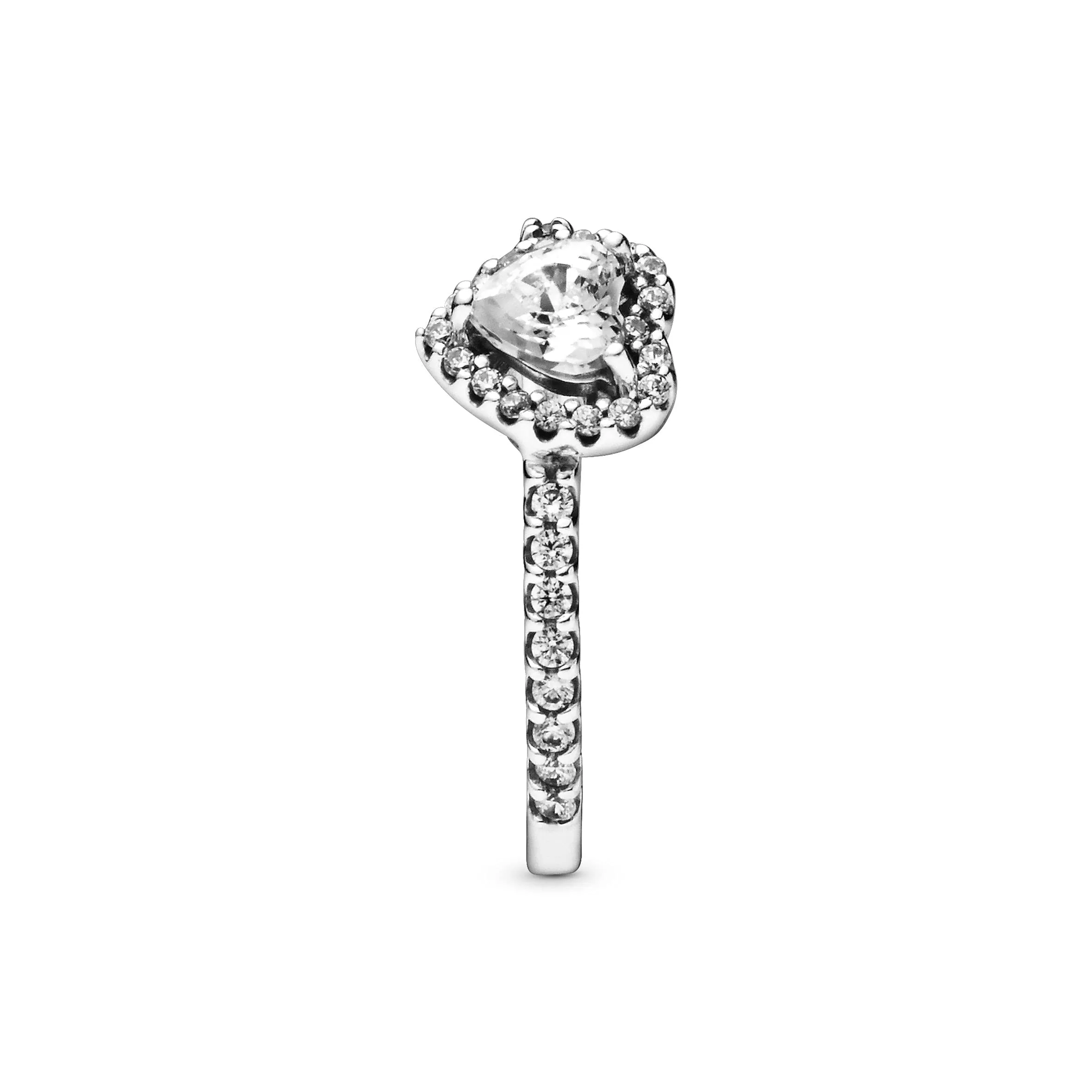 PANDORA Timeless Anello con cuore in rilievo in argento Sterling con zirconia cubica trasparente, 52 - immagine 5