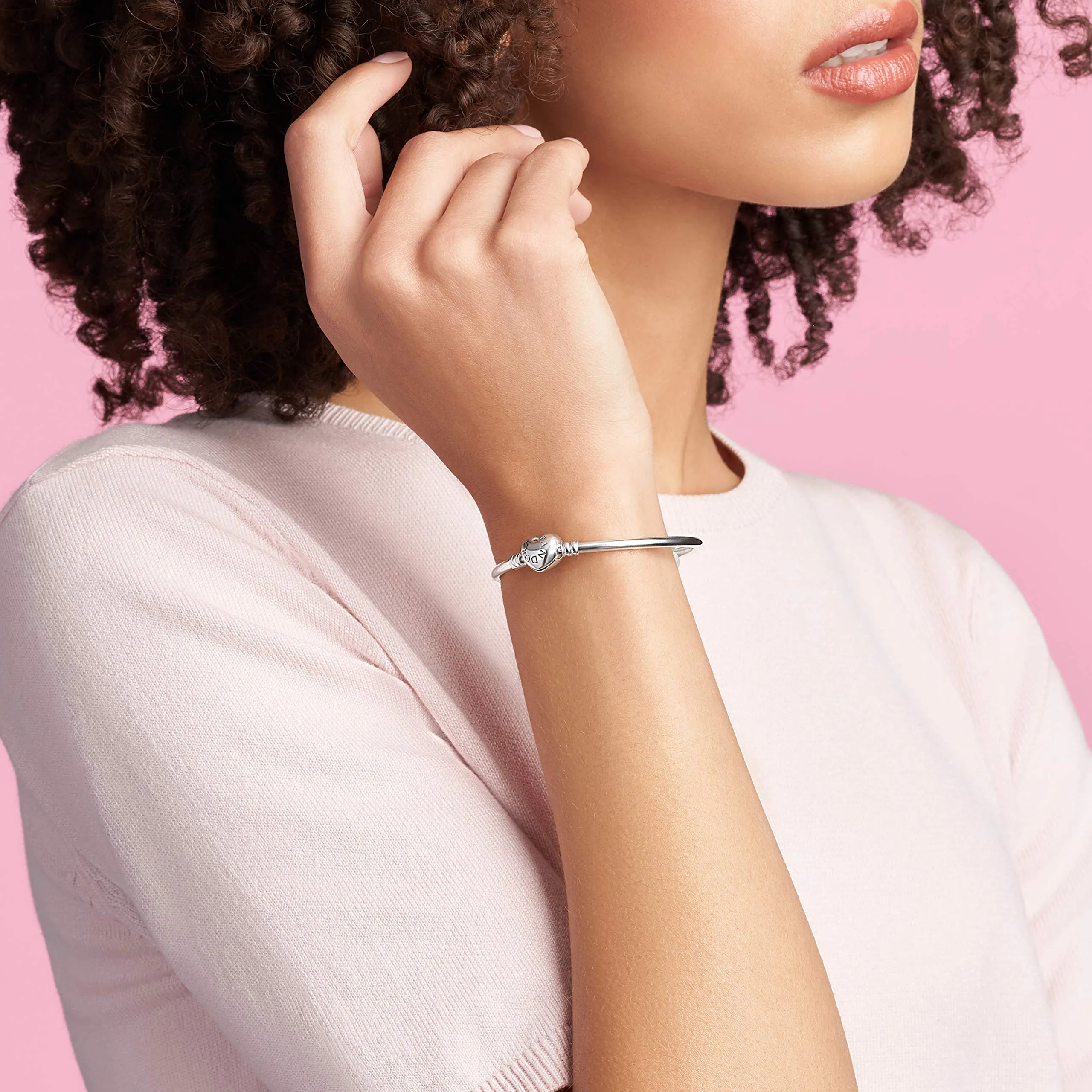 PANDORA Icons Bracciale in argento con chiusura a forma di cuore, 19 - immagine 2