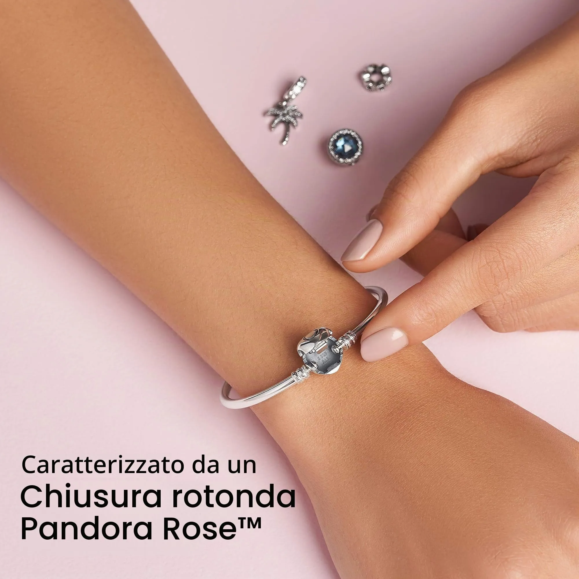 PANDORA Icons Bracciale in argento con chiusura a forma di cuore, 19 - immagine 5