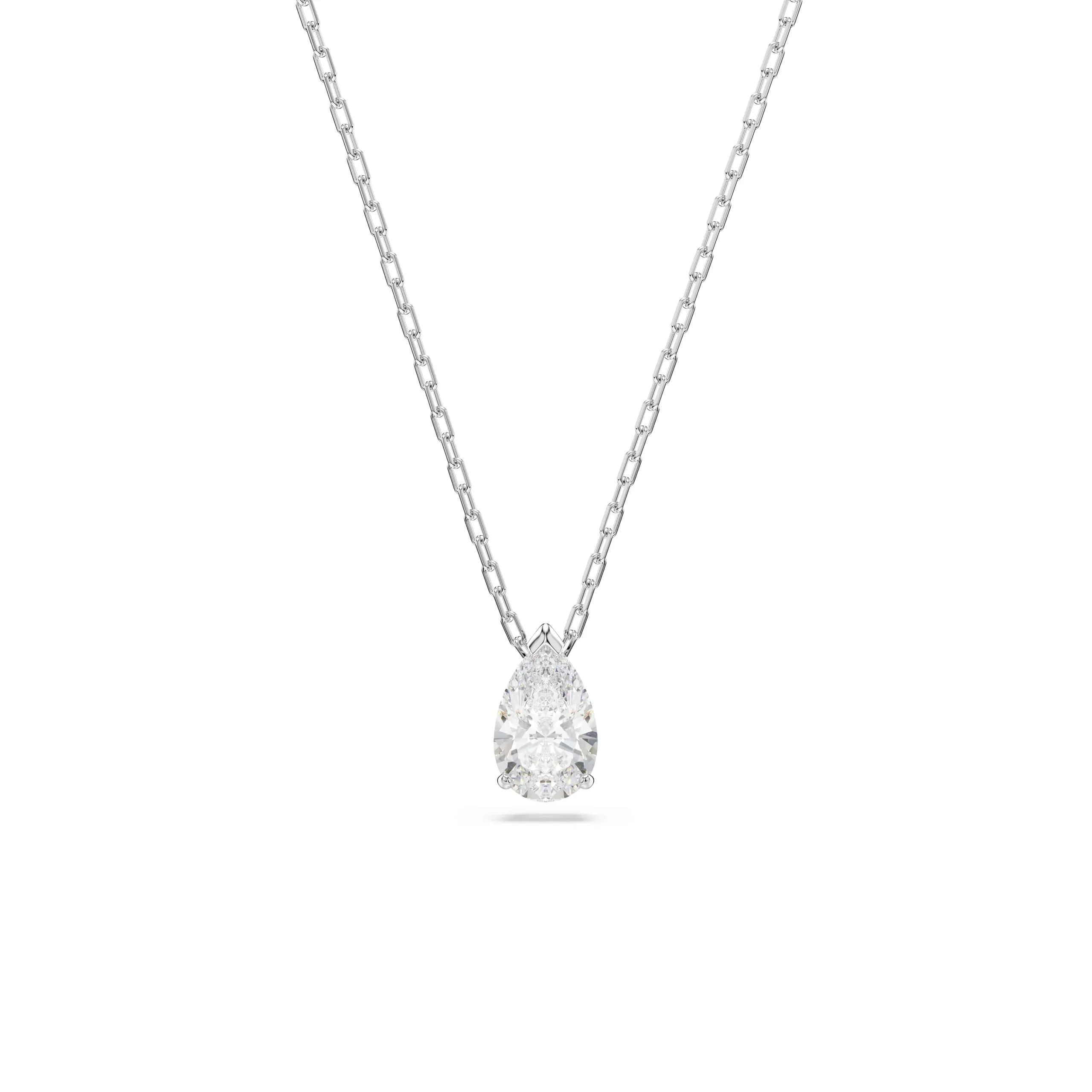 Swarovski Collana Stilla Attract, Bianca, Placcato rodio - immagine 1