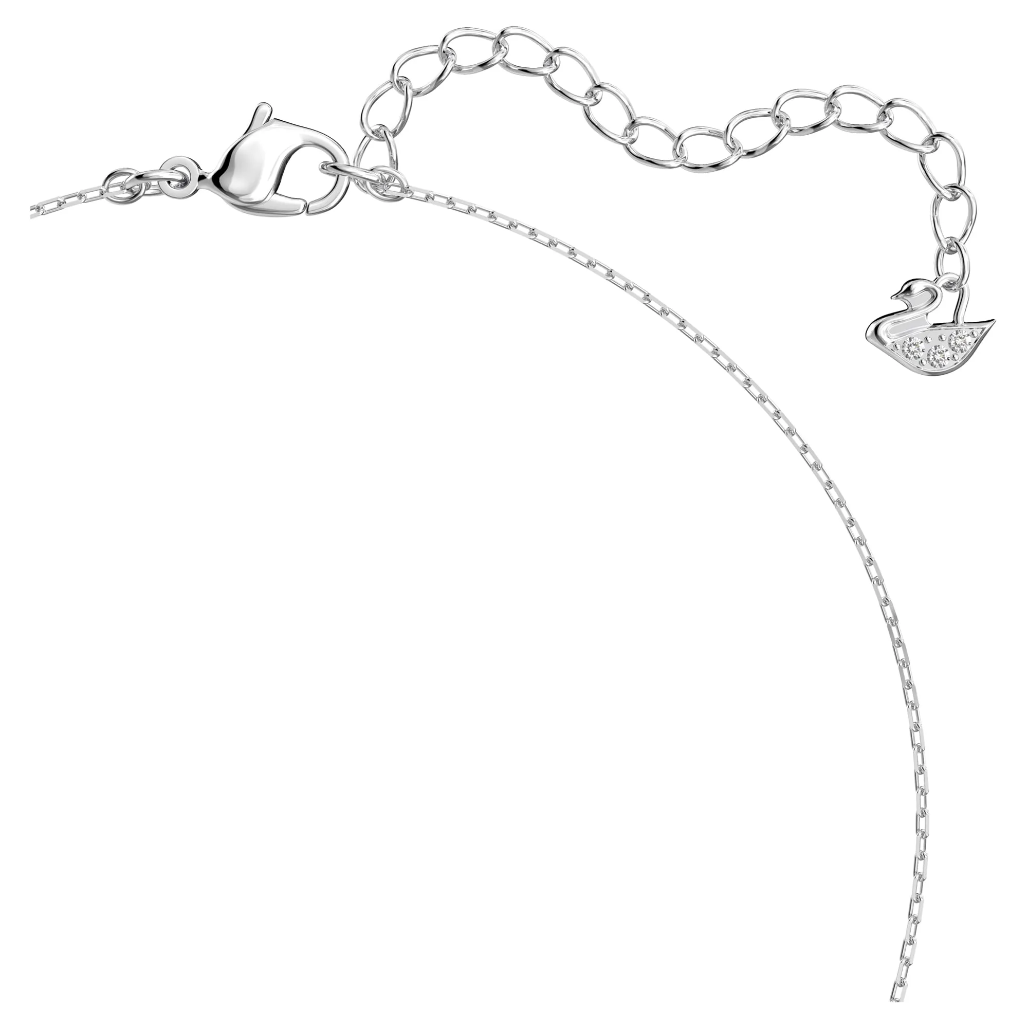 Swarovski Pendente Attract Trilogy, Taglio Round, Bianco, Placcato rodio - immagine 3