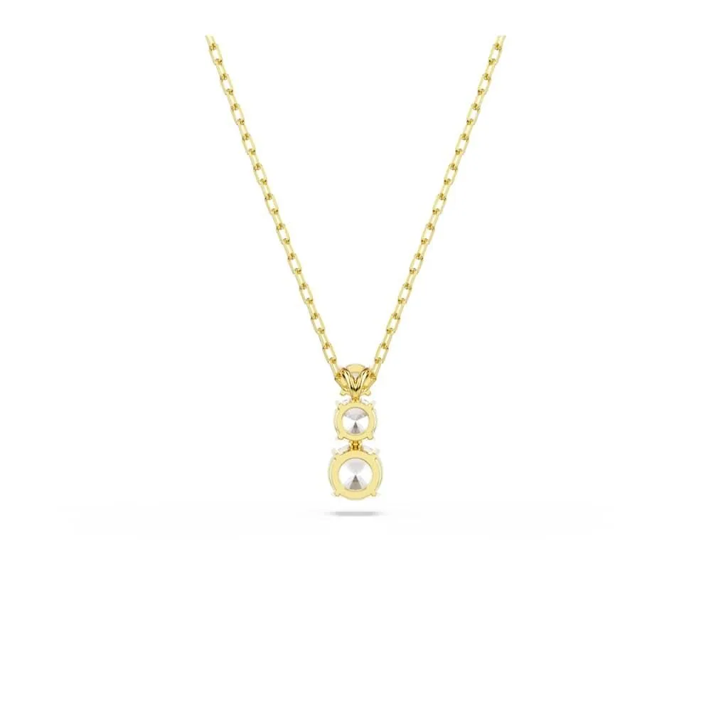 Swarovski Stilla Attract Collana Pendente, con Zirconia Trasparente, Pietre Scintillanti a Taglio Round, Chiusura a Moschettone, Placcatura in Tonalità Oro, 38-45 cm, 1,5 x 0,5 cm - immagine 5