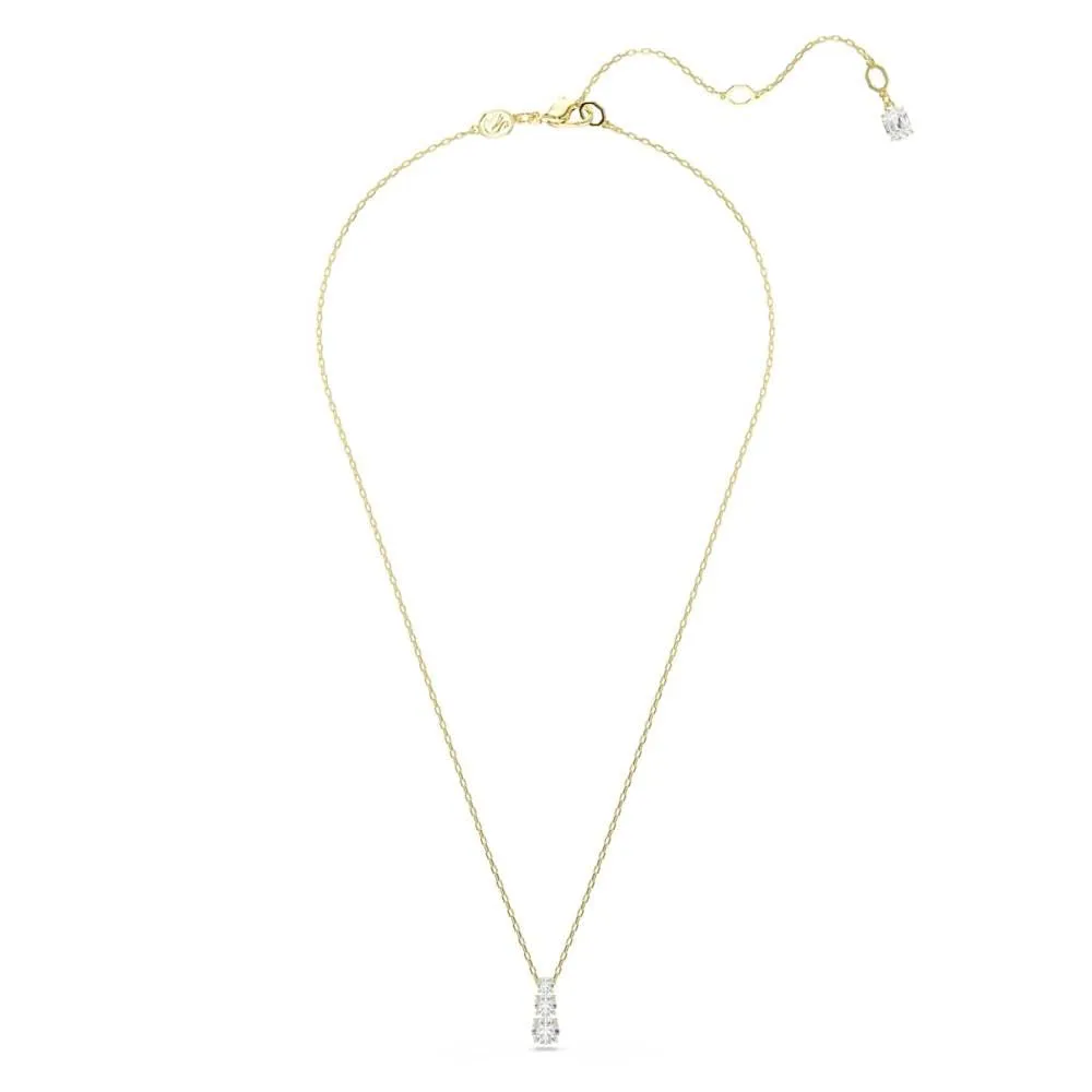 Swarovski Stilla Attract Collana Pendente, con Zirconia Trasparente, Pietre Scintillanti a Taglio Round, Chiusura a Moschettone, Placcatura in Tonalità Oro, 38-45 cm, 1,5 x 0,5 cm - immagine 7