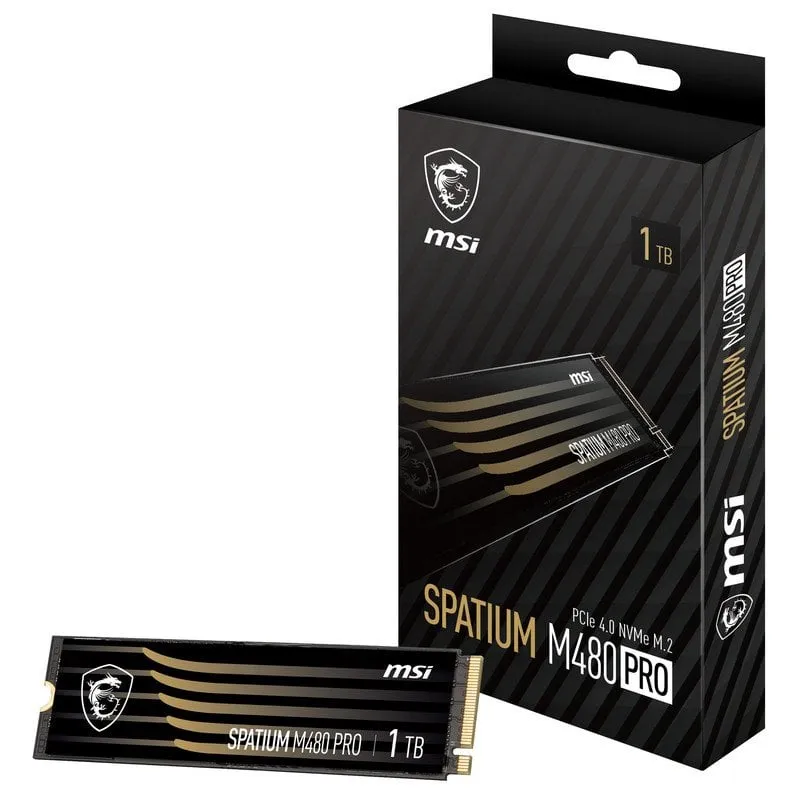 MSI SPATIUM M480 PRO 1TB SSD M.2 PCIe 4.0 NVMe - immagine 1