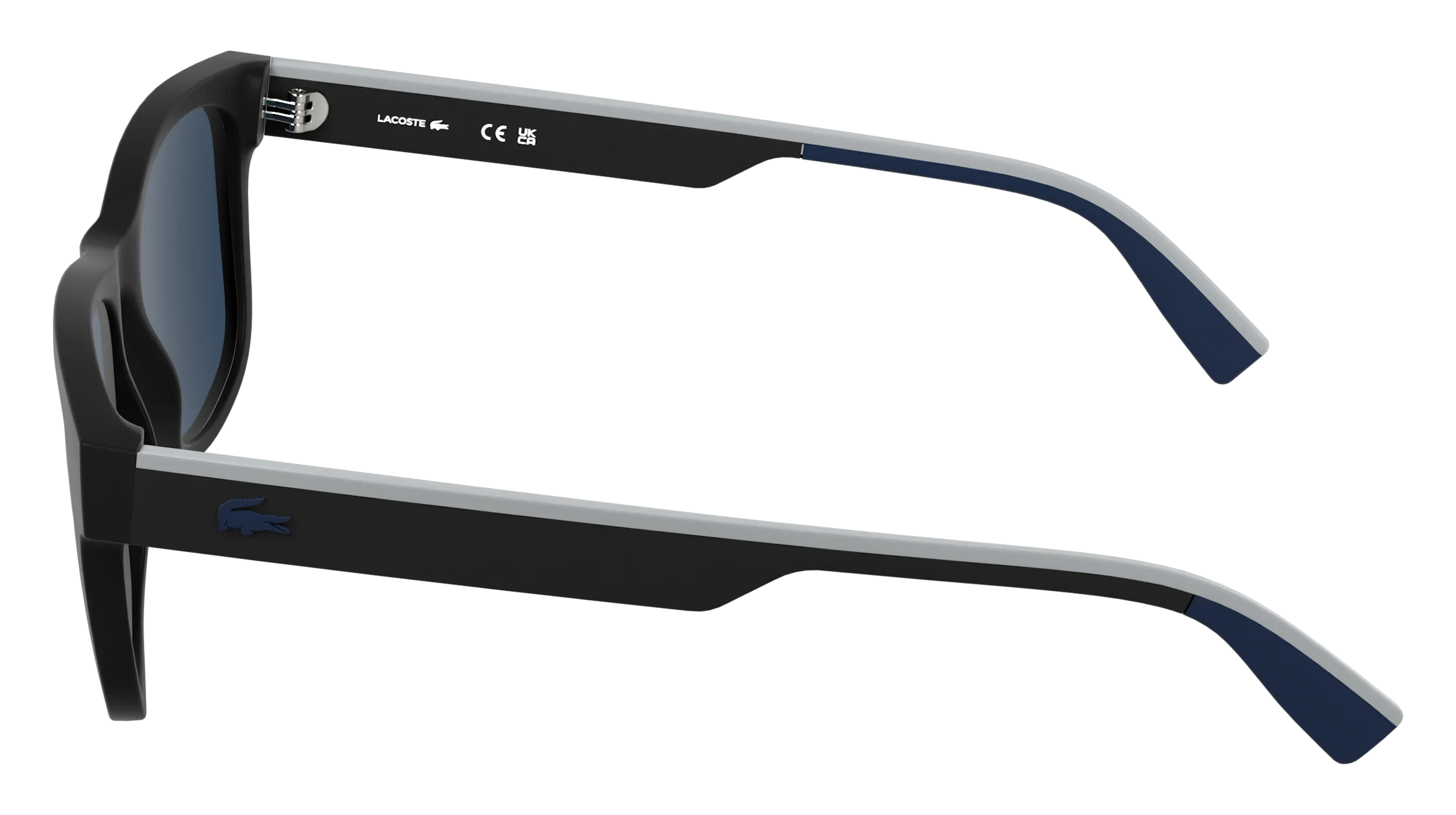 Lacoste L6075S 2 Occhiali da sole Bio-iniettato Nero Blu Squadrata Normale - immagine 3