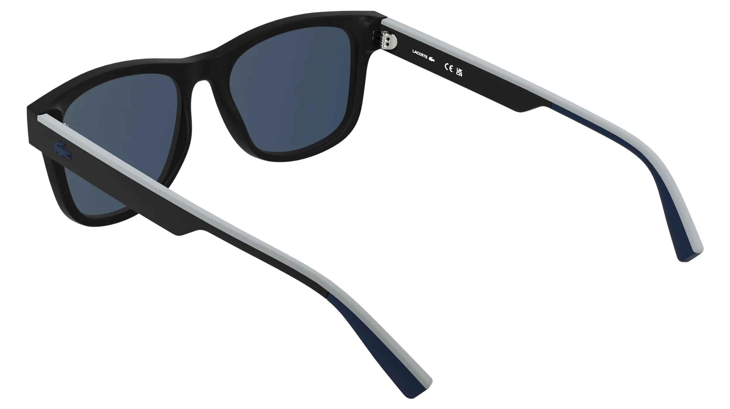 Lacoste L6075S 2 Occhiali da sole Bio-iniettato Nero Blu Squadrata Normale - immagine 4