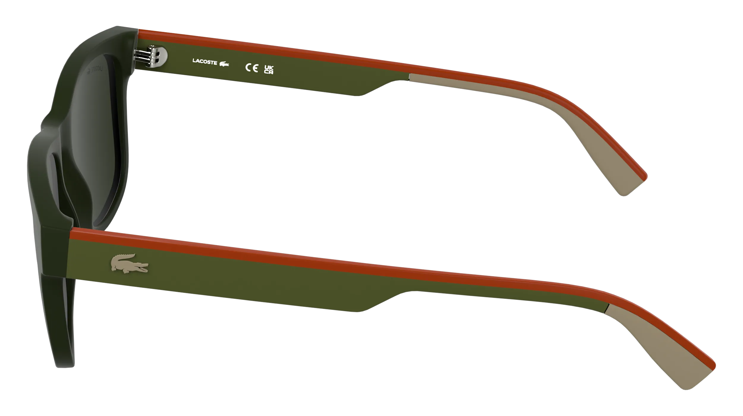 Lacoste L6075S 318 Occhiali da sole Bio-iniettato Verde Squadrata Normale - immagine 3