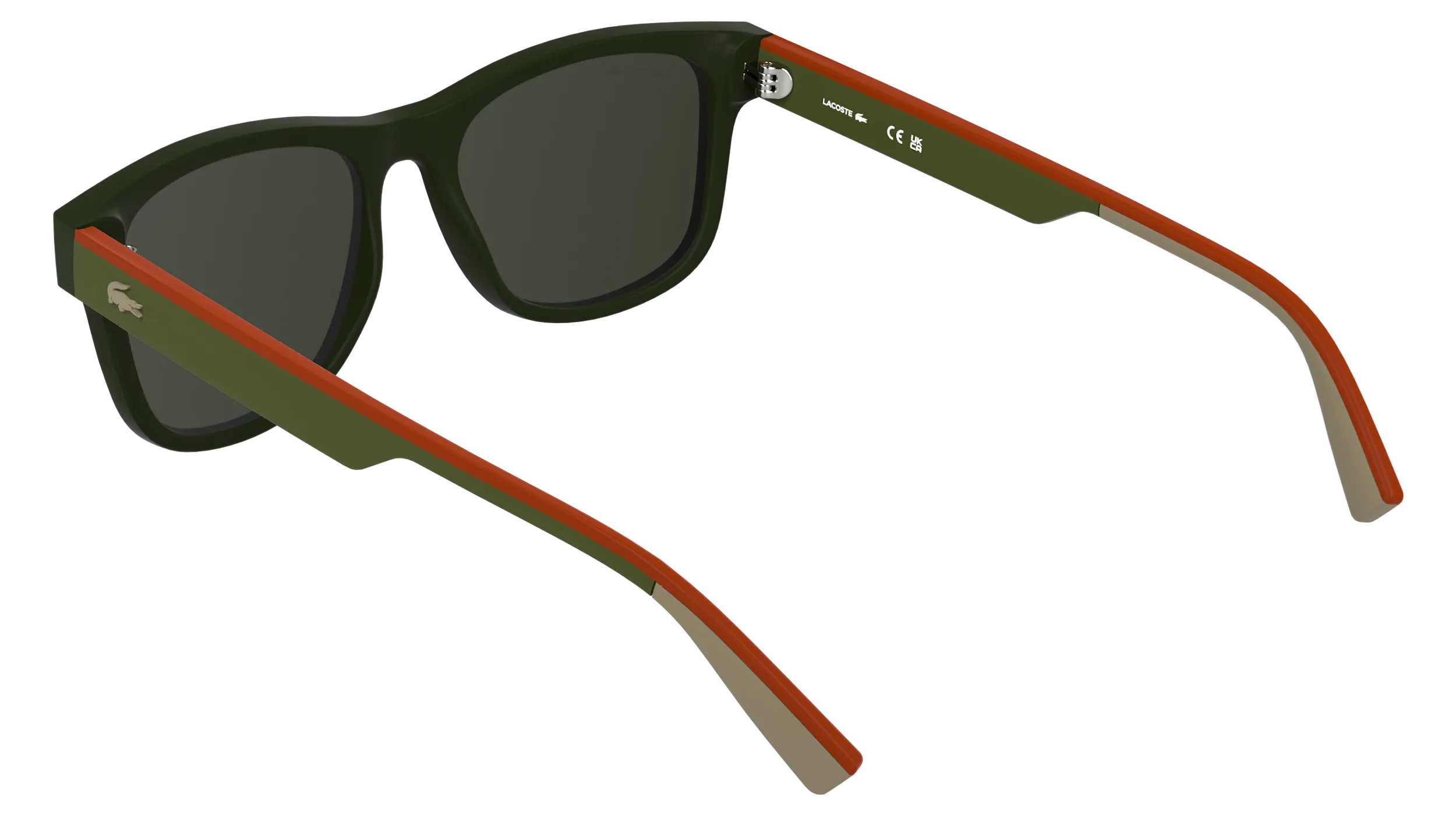Lacoste L6075S 318 Occhiali da sole Bio-iniettato Verde Squadrata Normale - immagine 4