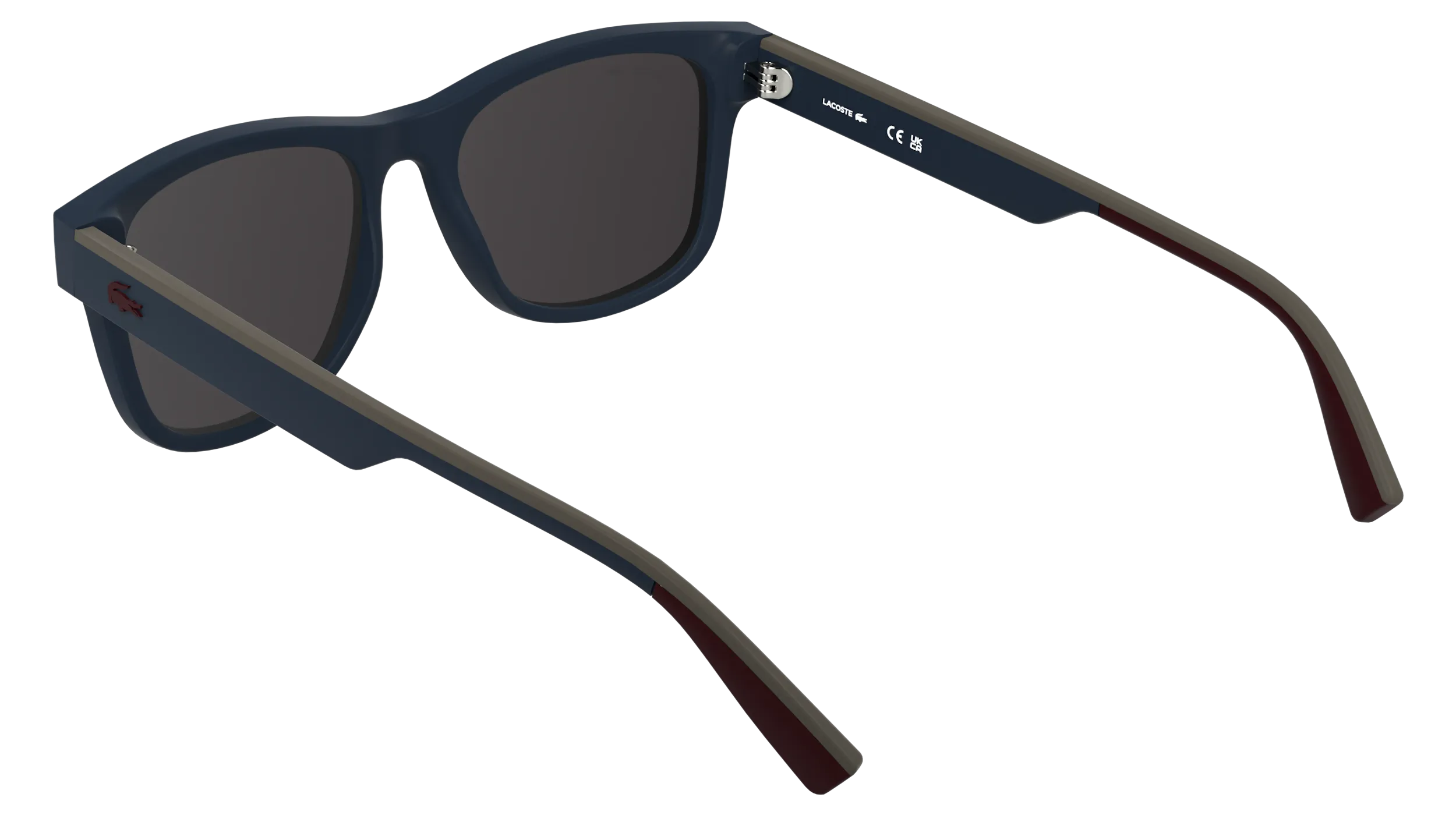 Lacoste L6075S 424 Occhiali da sole Bio-iniettato Blu Grigio Squadrata Normale - immagine 4