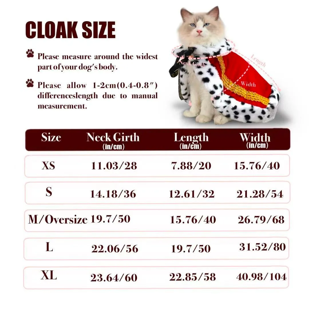 Lovelyshop Pet Mantello di pelliccia per cani di serie Lux, per Carnevale Festa di Compleanno Halloween re regina principe Cosplay M Rosso - immagine 6