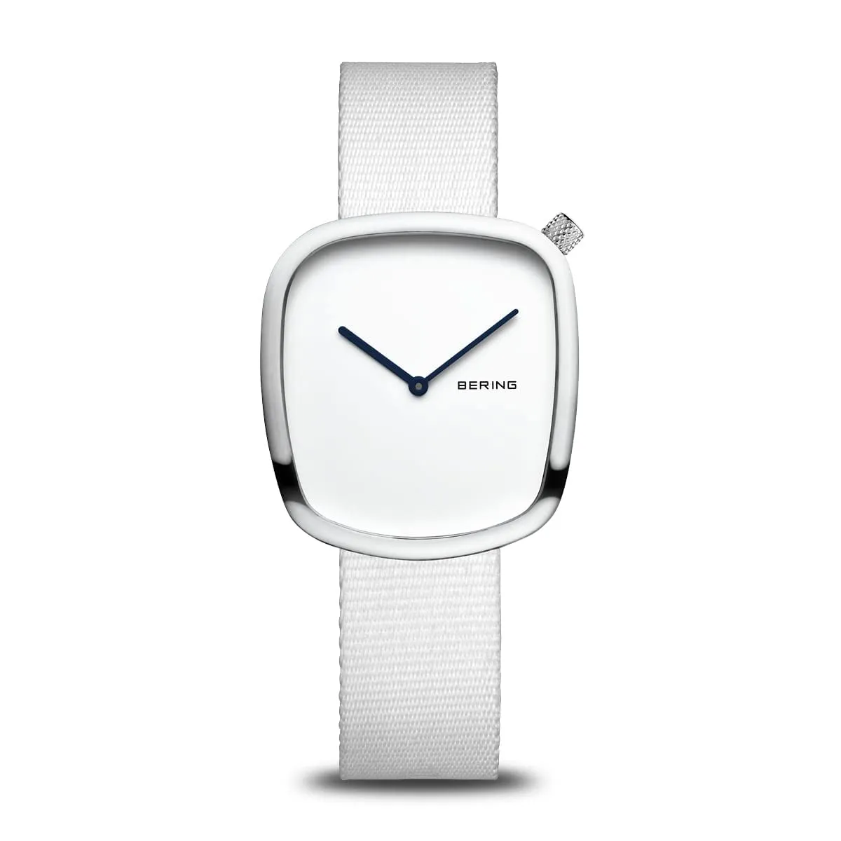 BERING 18034-007 Orologio da polso da donna al quarzo, cassa in acciaio inossidabile color argento da 30 mm e quadrante bianco, cinturino Nato, vetro zaffiro, 3 ATM - immagine 1