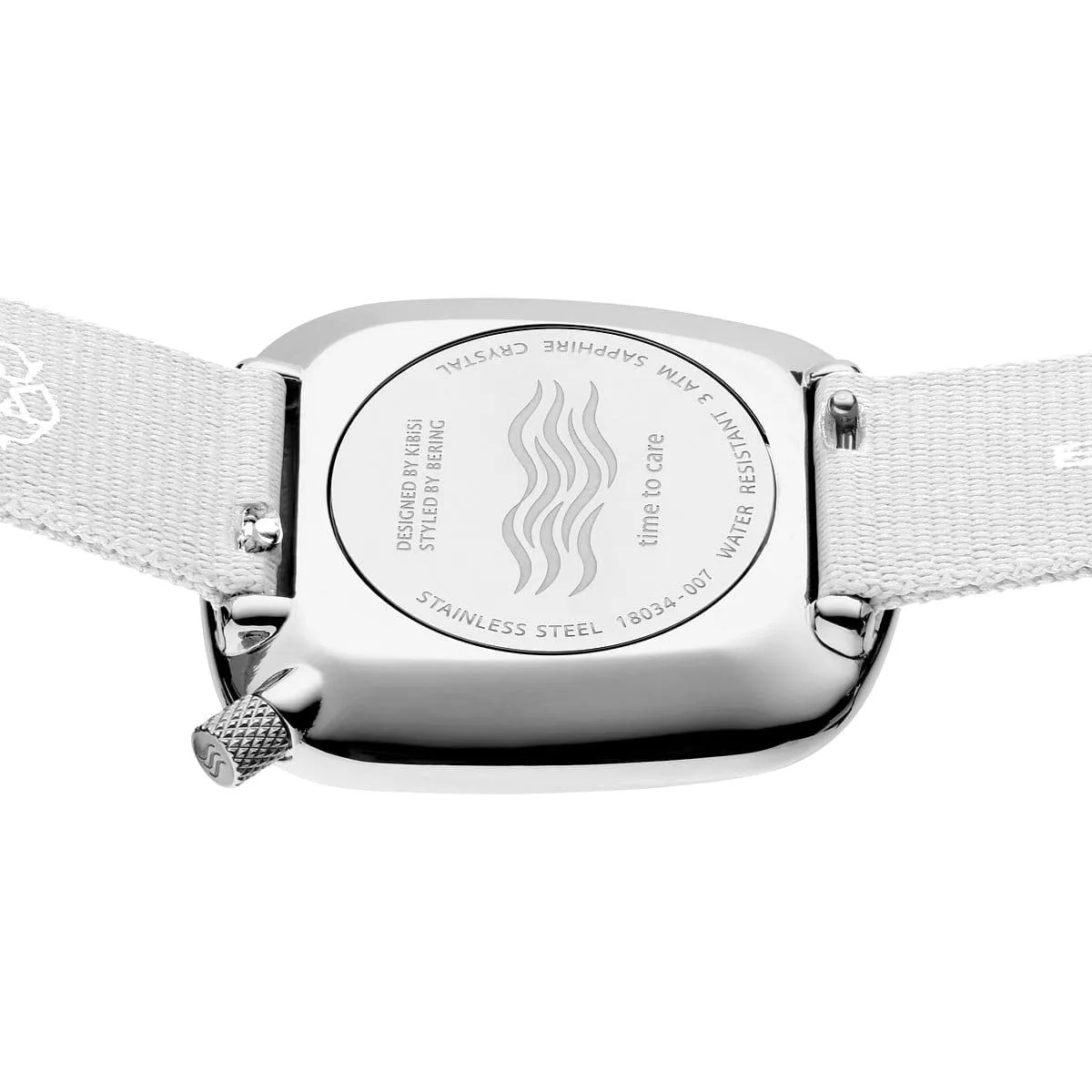BERING 18034-007 Orologio da polso da donna al quarzo, cassa in acciaio inossidabile color argento da 30 mm e quadrante bianco, cinturino Nato, vetro zaffiro, 3 ATM - immagine 6