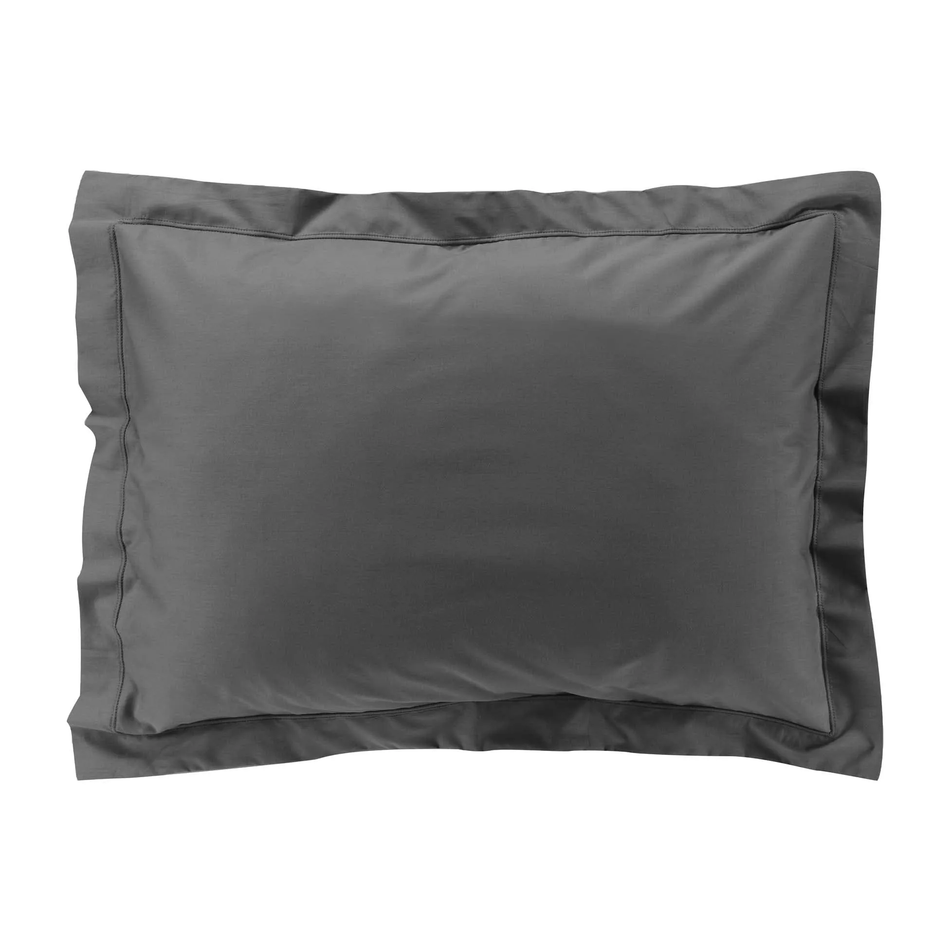 douceur d'intérieur, Federa per cuscino (50 x 70 cm) Percaline Acciaio, Percaline in Cotone