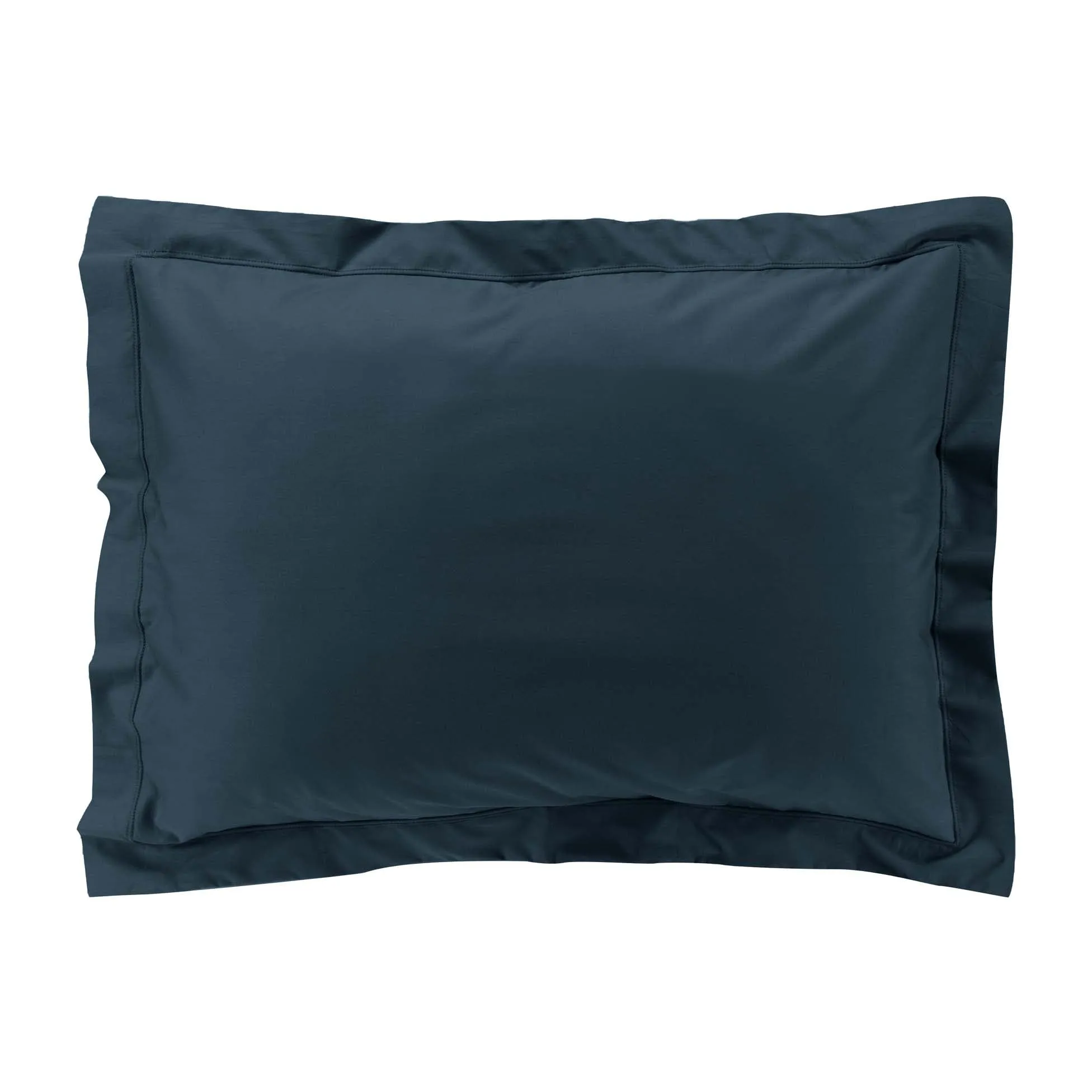 douceur d'intérieur, Federa per cuscino (50 x 70 cm) Percaline Blu Notte, Percale di Cotone