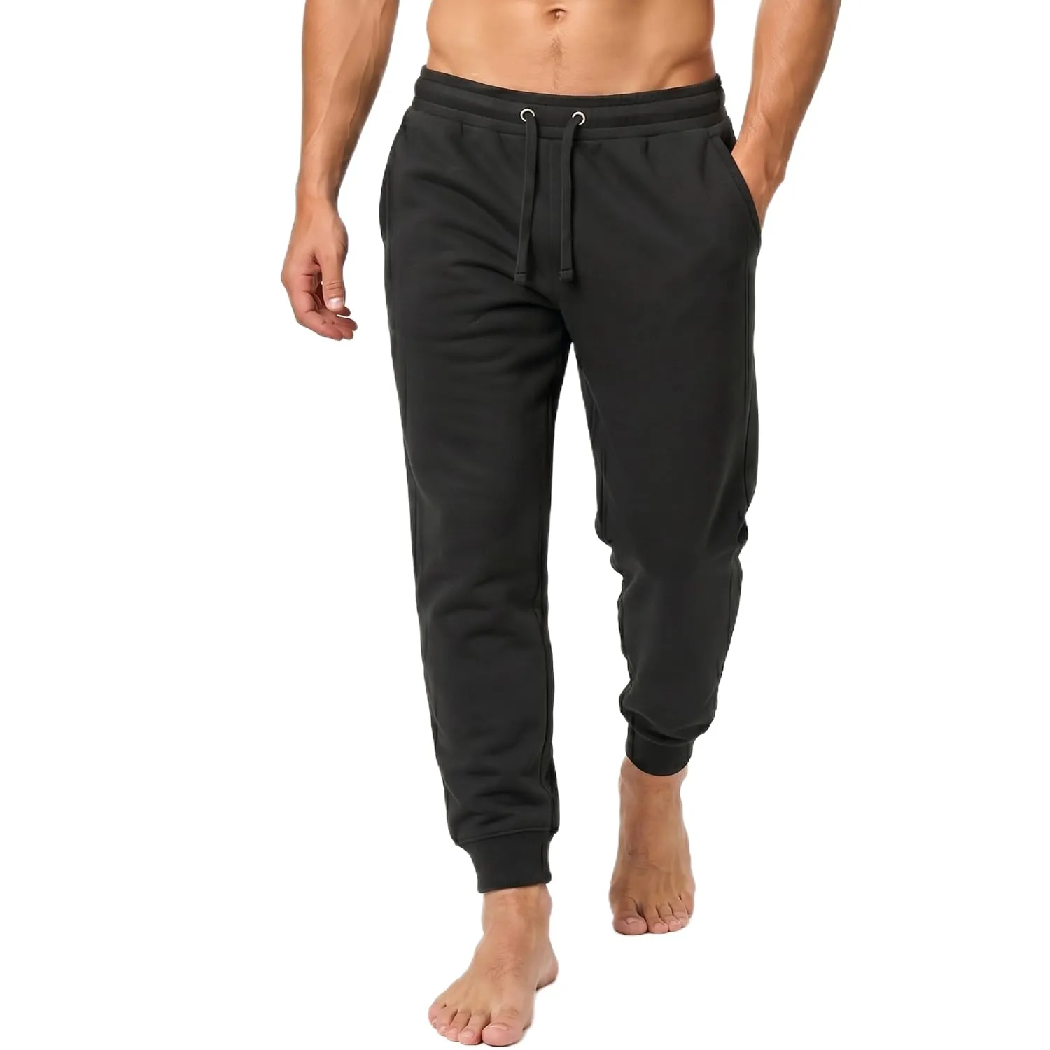 Iron Mountain Pantaloni Jogger Uomo Felpa Misto Cotone, Nero, L