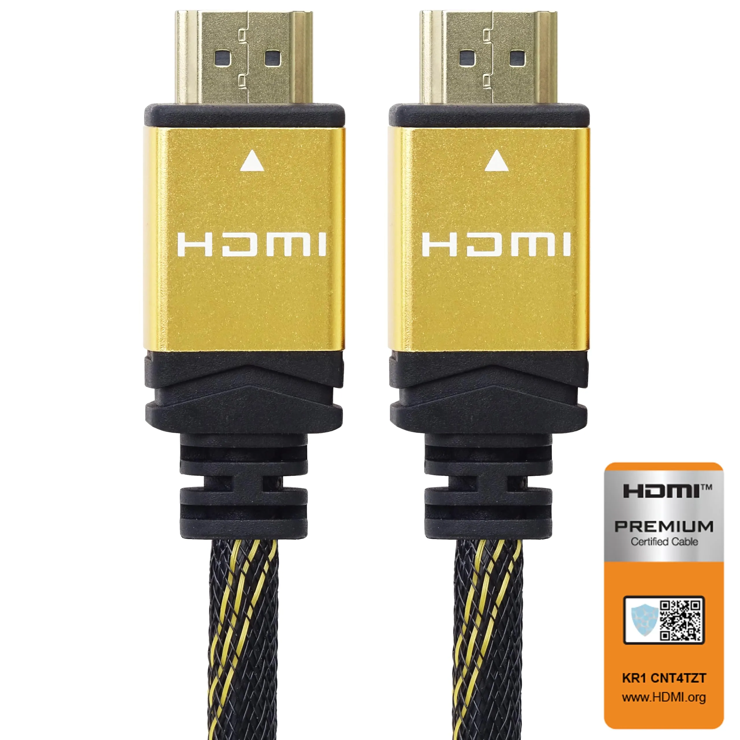 PremiumCord Cavo 4K HDMI 2.0B M/M Ad Alta velocità, 18 Gbps con Ethernet, Compatibile Video 4K@60Hz, Deep Color, 3D, Arc, HDR, Dolby TrueHD, Connettori Placcati Oro, Nero/Oro, 1,5 m