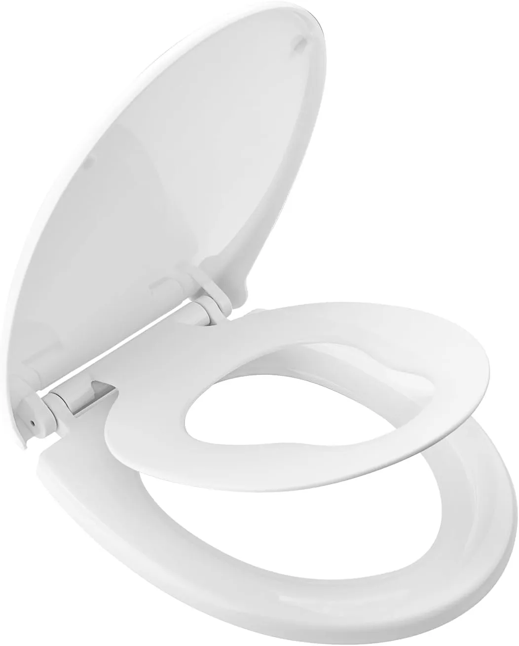 Ibergrif M41002-2 Copriwater Soft Close (Riduttore Bambino senza Soft Close) Sgancio Rapido, Fissaggio Superiore, Per WC 40,2-46,2 cm, Interasse 6,4-18,4 cm, Forma O