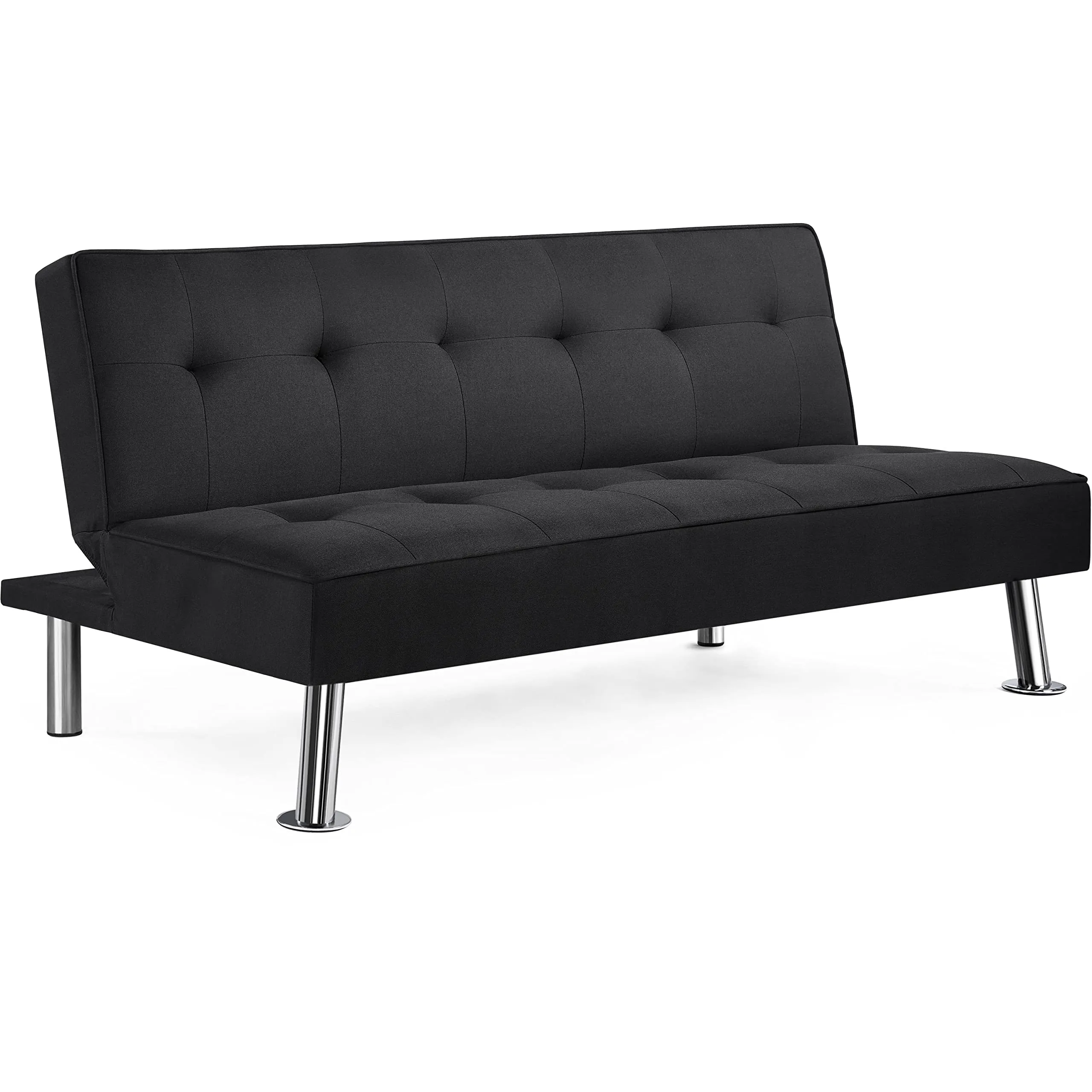 Yaheetech Divano Letto Divano Trasformabile in Letto Nero