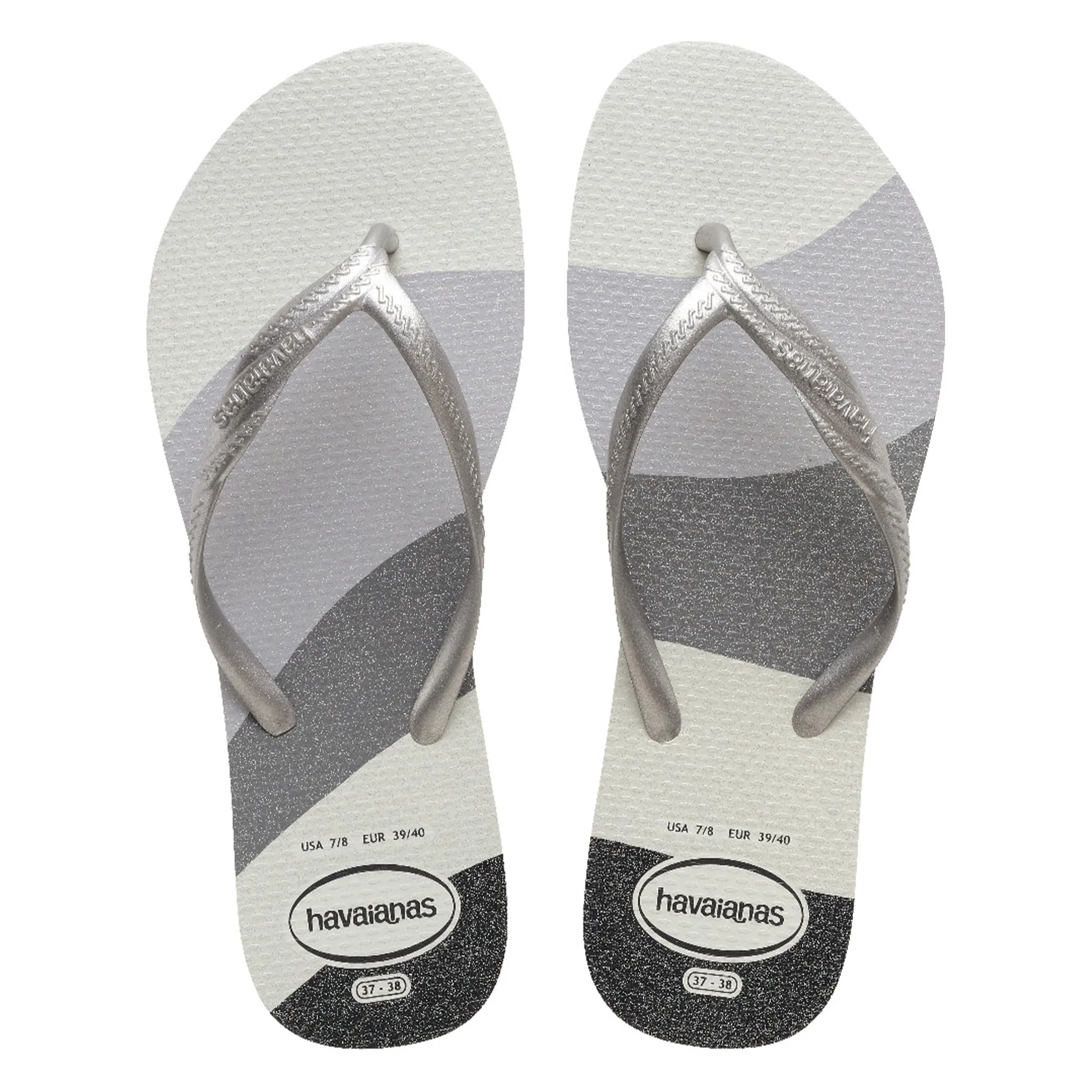 Havaianas Women Fantasia Gloss White/Silver 33 3.5 UK Child