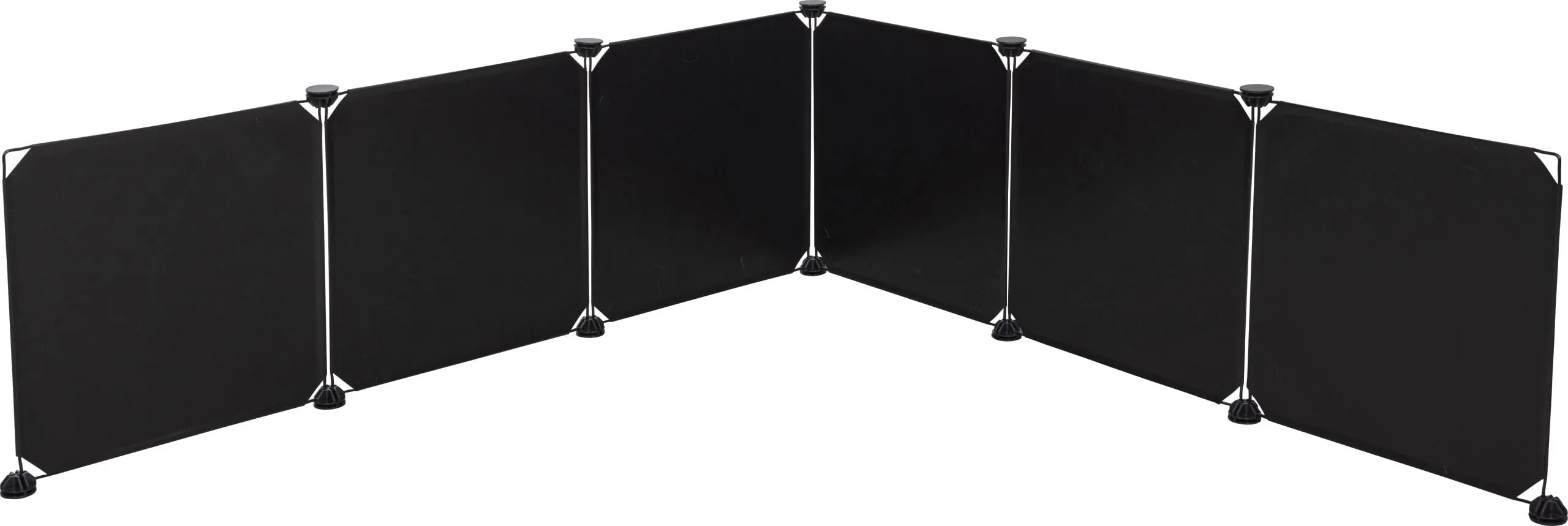 Kerbl Pet 6 Elementi di parete in plastica, 35x35cm ciascuno, nero, distanza tra le griglie 1,5cm, espandibile a piacere, protezione per mobili e pareti