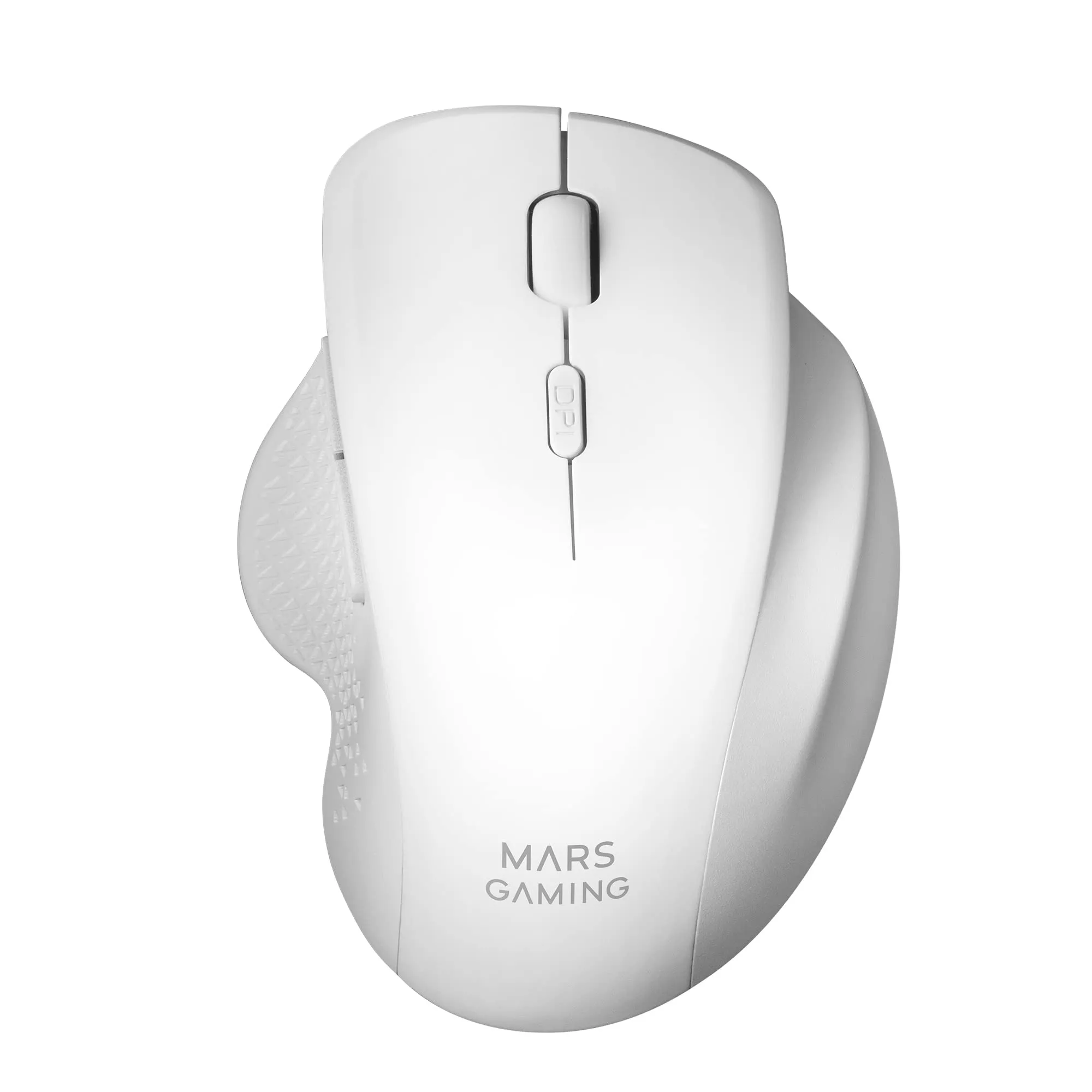 Mars Gaming MMWERGOW, Mouse Ergonomico Senza fili per PS4/PS5/XBOX/PC/Mac, Bianco