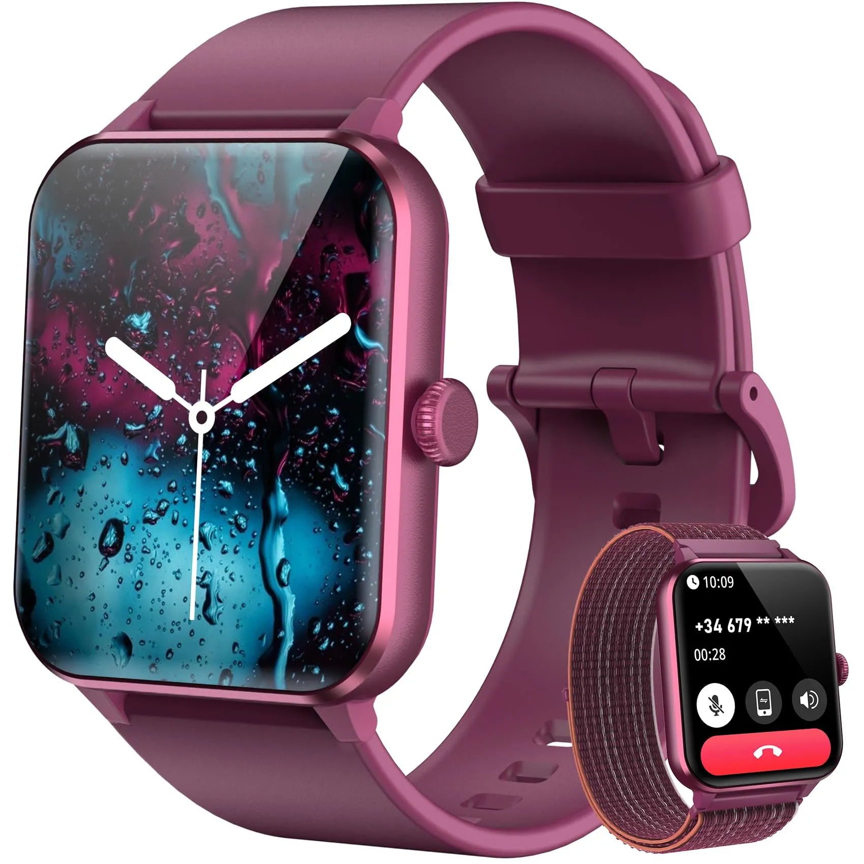 Blackview Smartwatch Uomo Donna, Effettua e Rispondi alle Chiamate,1,85'' Orologio Intelligente Fitness,Cardiofrequenzimetro, Monitoraggio del Sonno, Calcolatori per Android iOS