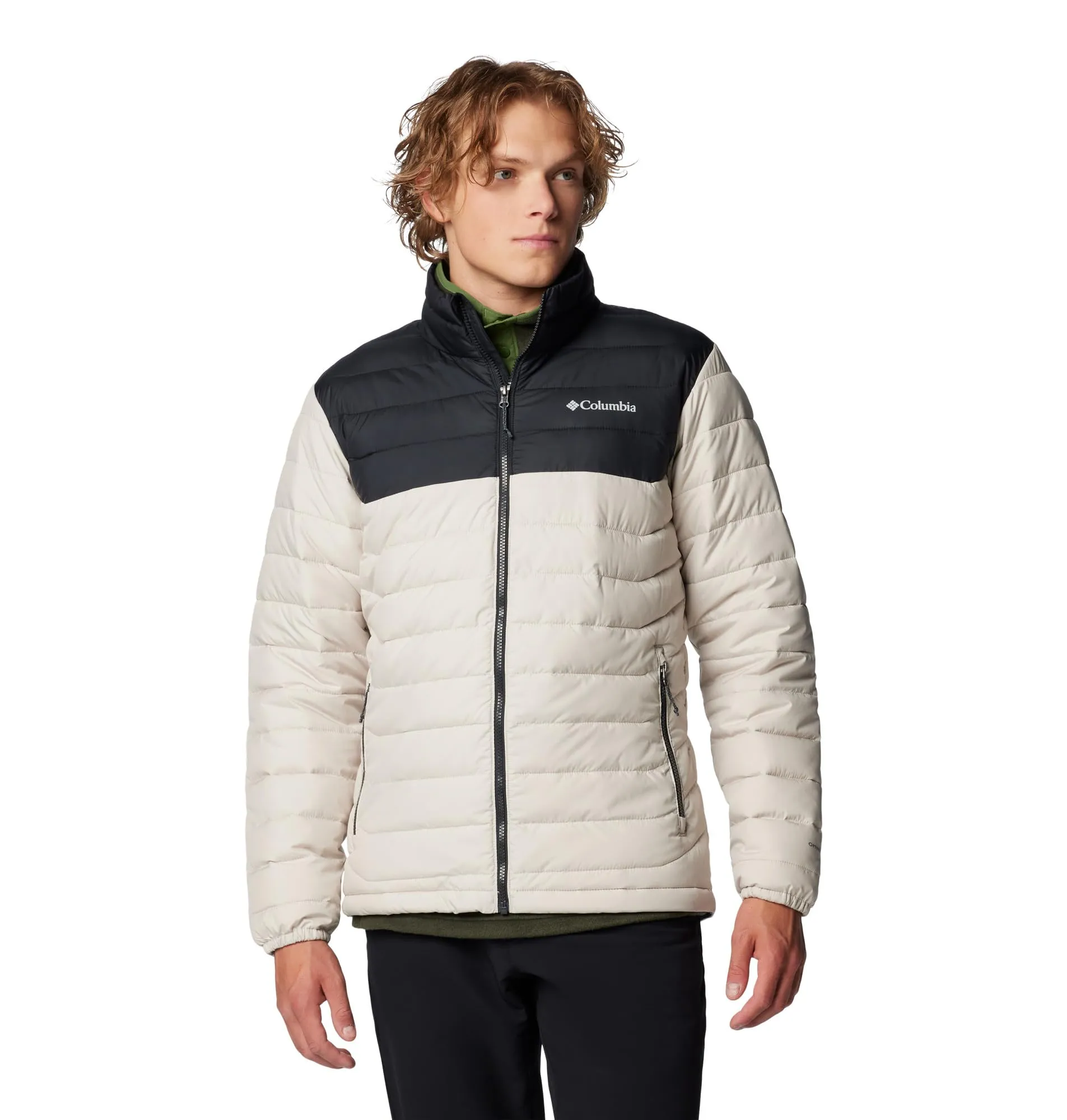Columbia Powder Lite II Jacket, Fodera riflettente Omni-Heat, Tessuto resistente all'acqua, Cappuccio regolabile, Tasche di sicurezza, Polsini elastici - da uomo