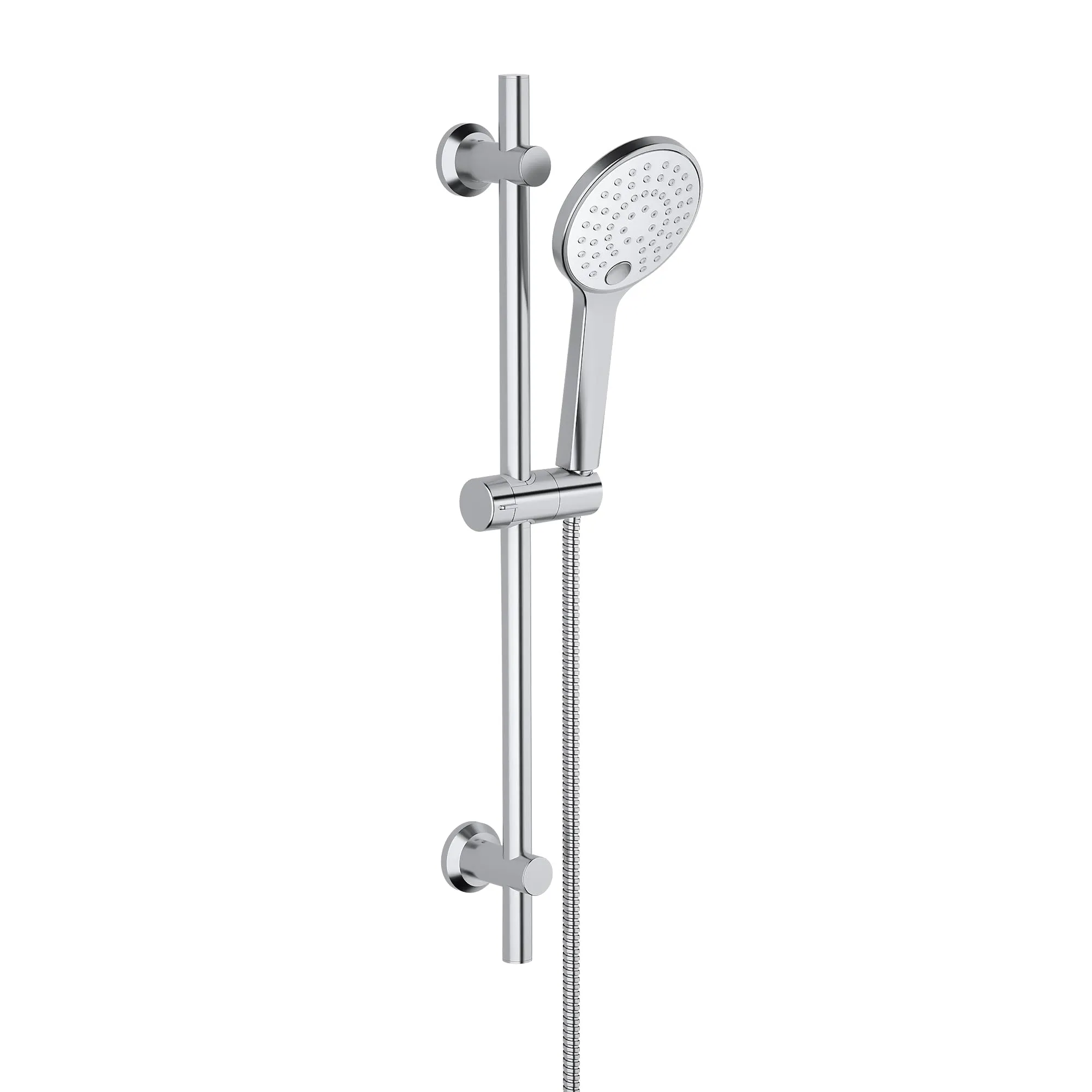 Görbach Colonna Doccia Acciaio Inox senza Miscelatore, Asta Doccia 70 cm con Doccetta e Supporto per Doccia, Soffione Doccia con Tubo 150 cm, Barra Saliscendi Doccia con Doccia a Mano Cromo