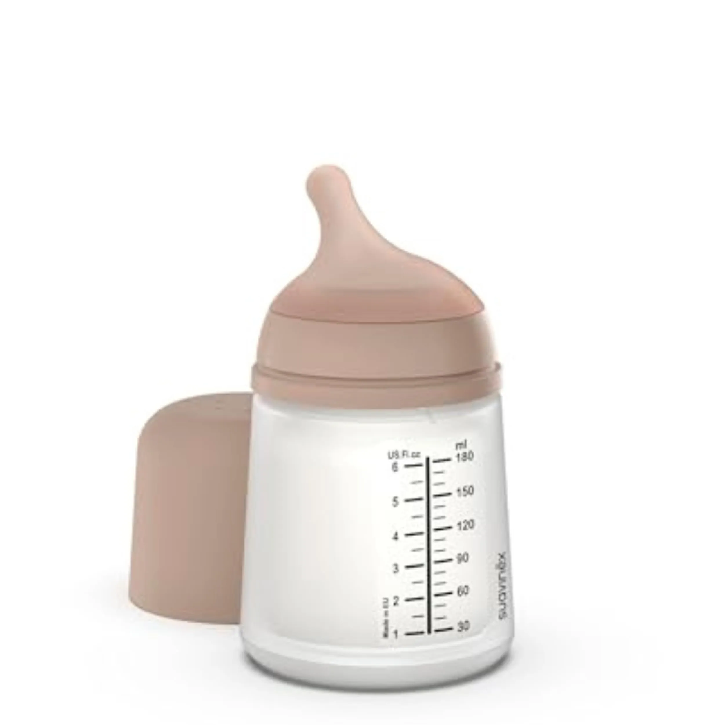 Suavinex Biberon Anti-Coliche Zero Zero, Silicone, +0 Mesi, 180 ml (A)