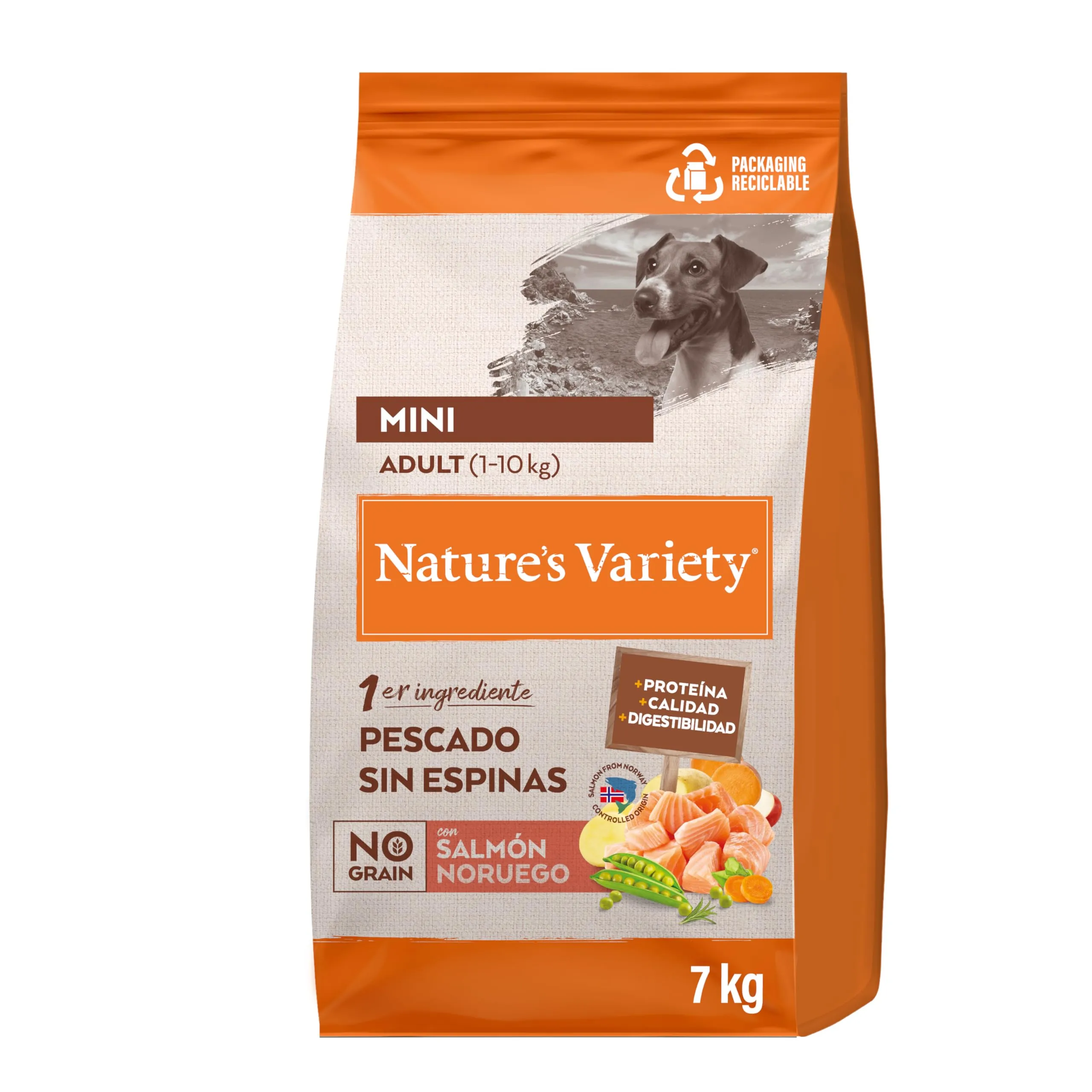 Nature's Variety Original No Grain, Cibo per Cani Adulti Mini con Salmone Diliscato 7 Kg