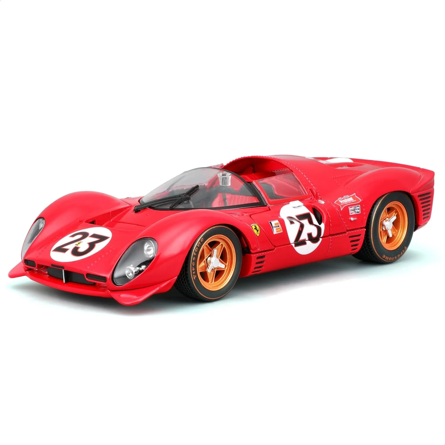 Bburago - Ferrari 330 P4 Daytona 1967, Auto Diecast in Scala 1:24, Replica Dettagliata con Porte Apribili, Icona delle Corse Endurance, Licenza Ufficiale Ferrari, Età Consigliata 14+ Anni