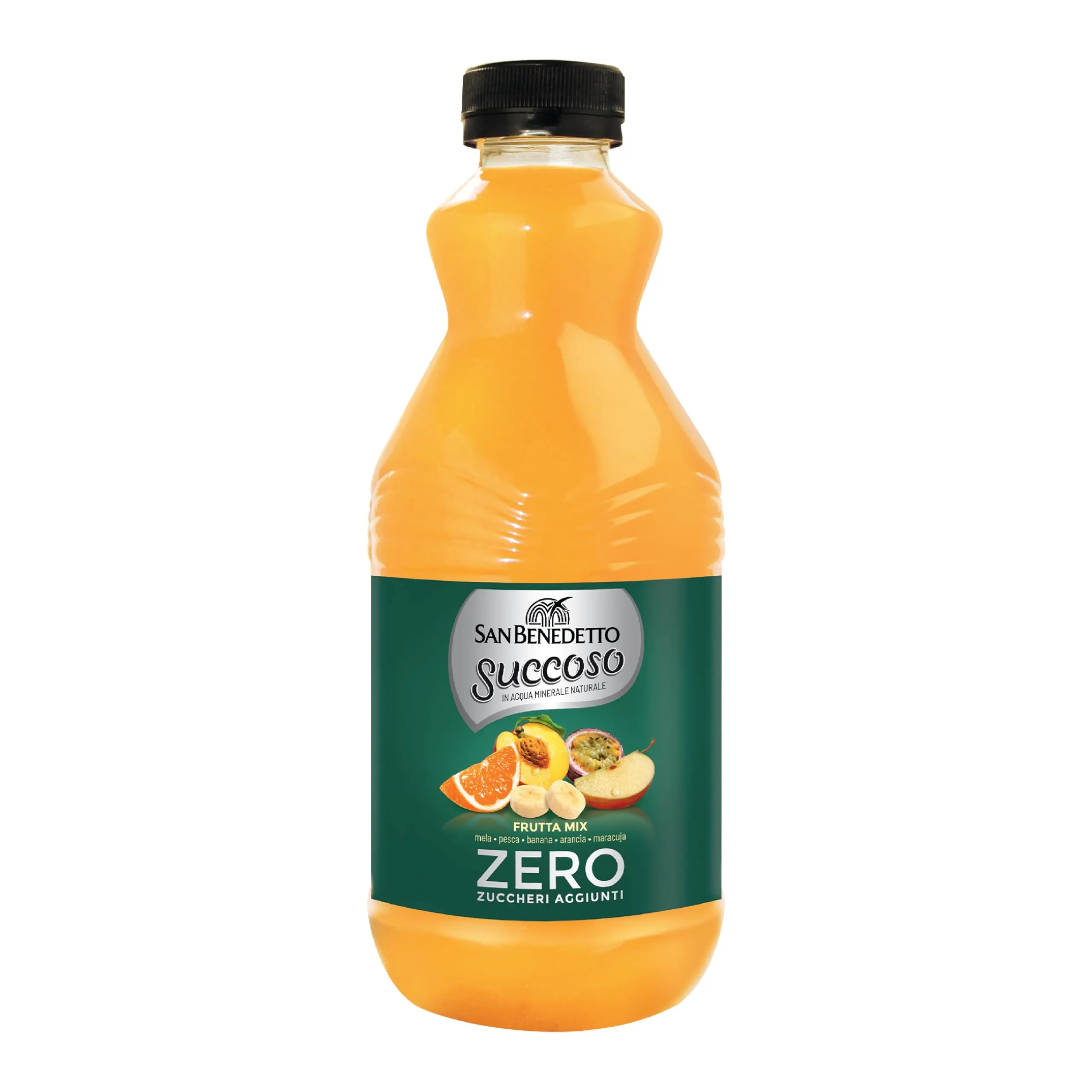 San Benedetto Succoso Zero Frutta Mix 900 ml. Bevanda a base di frutta leggera e dissetante in Acqua Minerale Naturale, zero zuccheri aggiunti e pochissime calorie