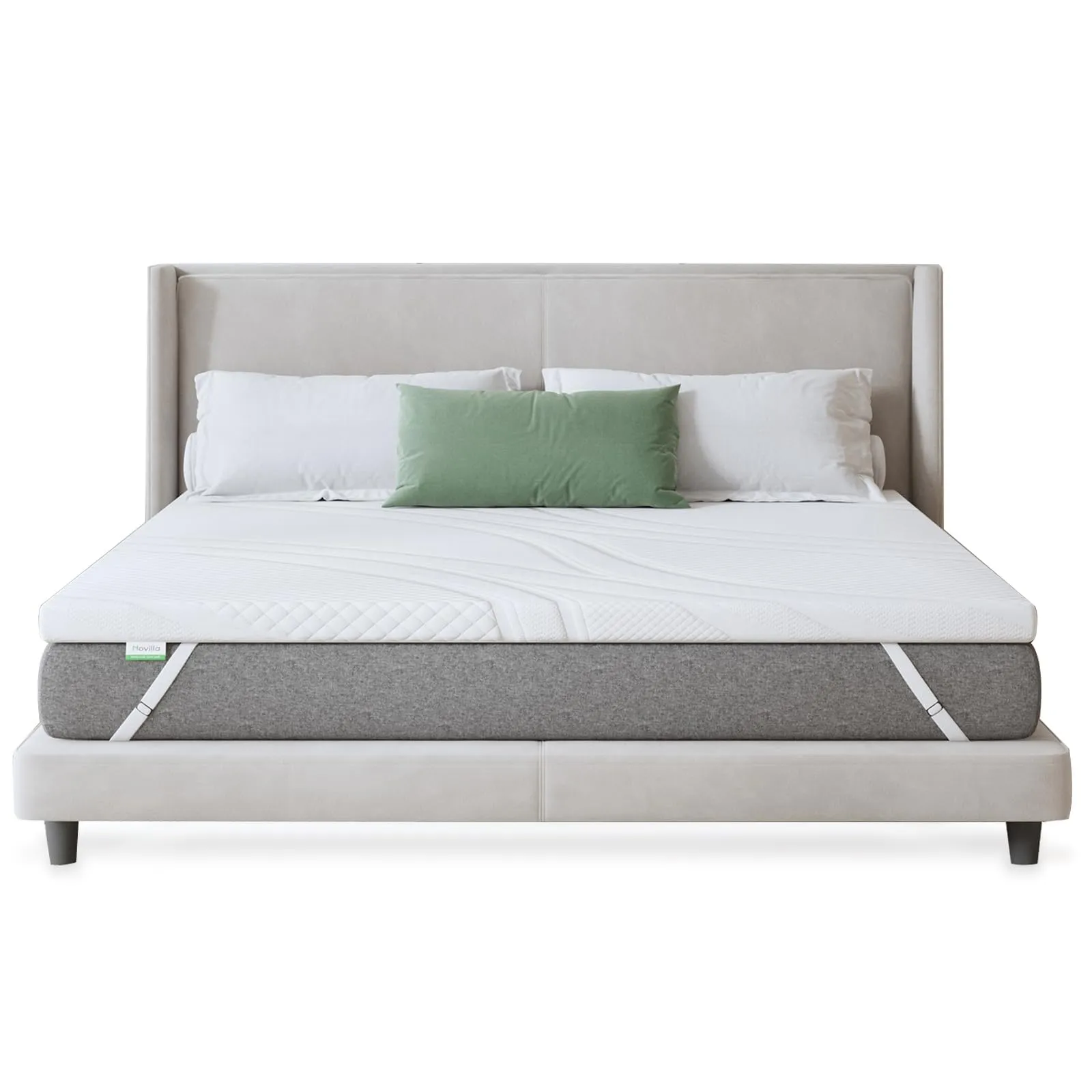 Novilla Topper Matrimoniale Memory Foam 140x200x5cm, Copertura Lavabile
