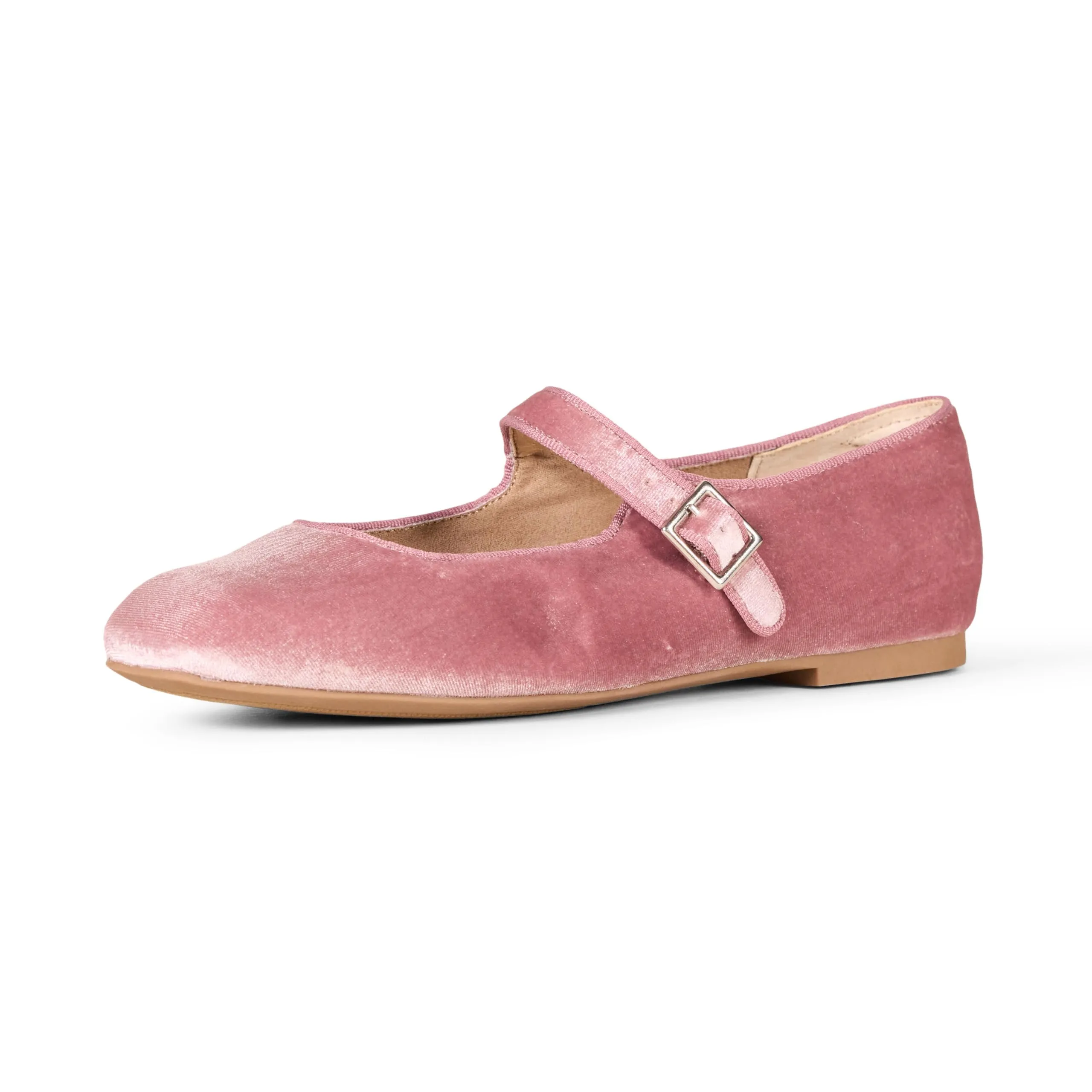 Amazon Essentials Ballerine Mary Jane Donna, Malva Velluto, 38.5 EU